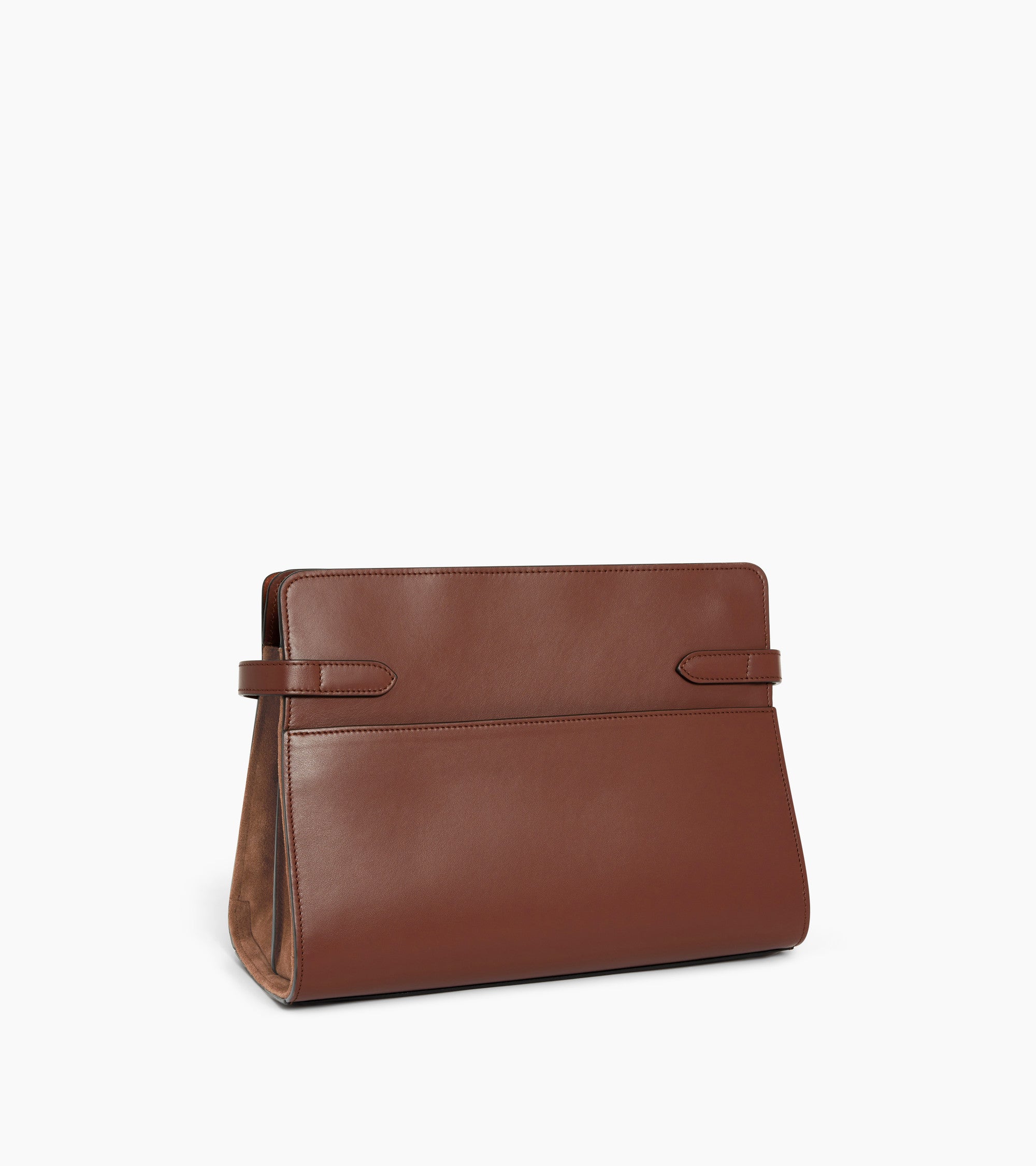 Emie large handbag in smooth leather and nubuck