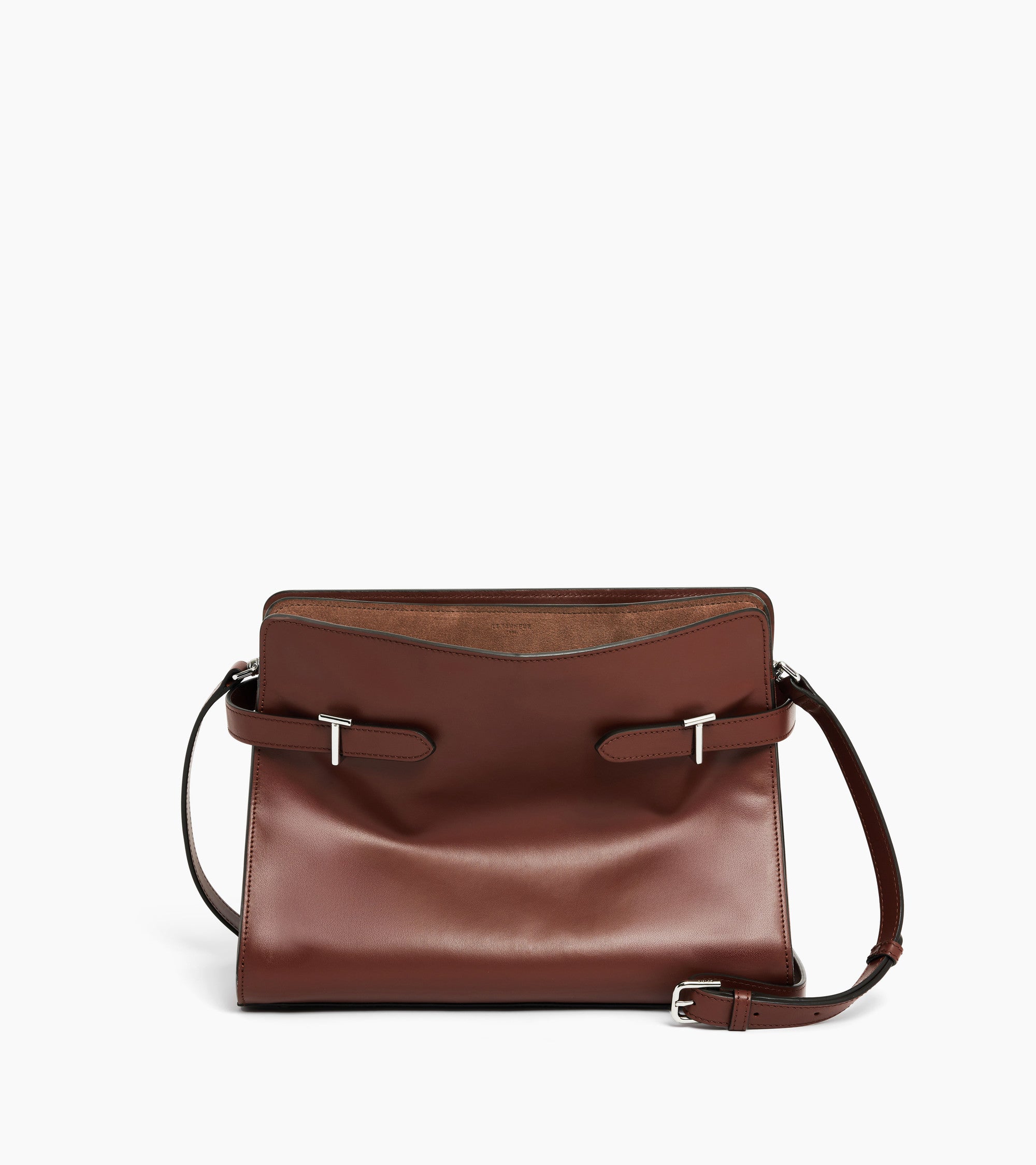 Emie large handbag in smooth leather and nubuck