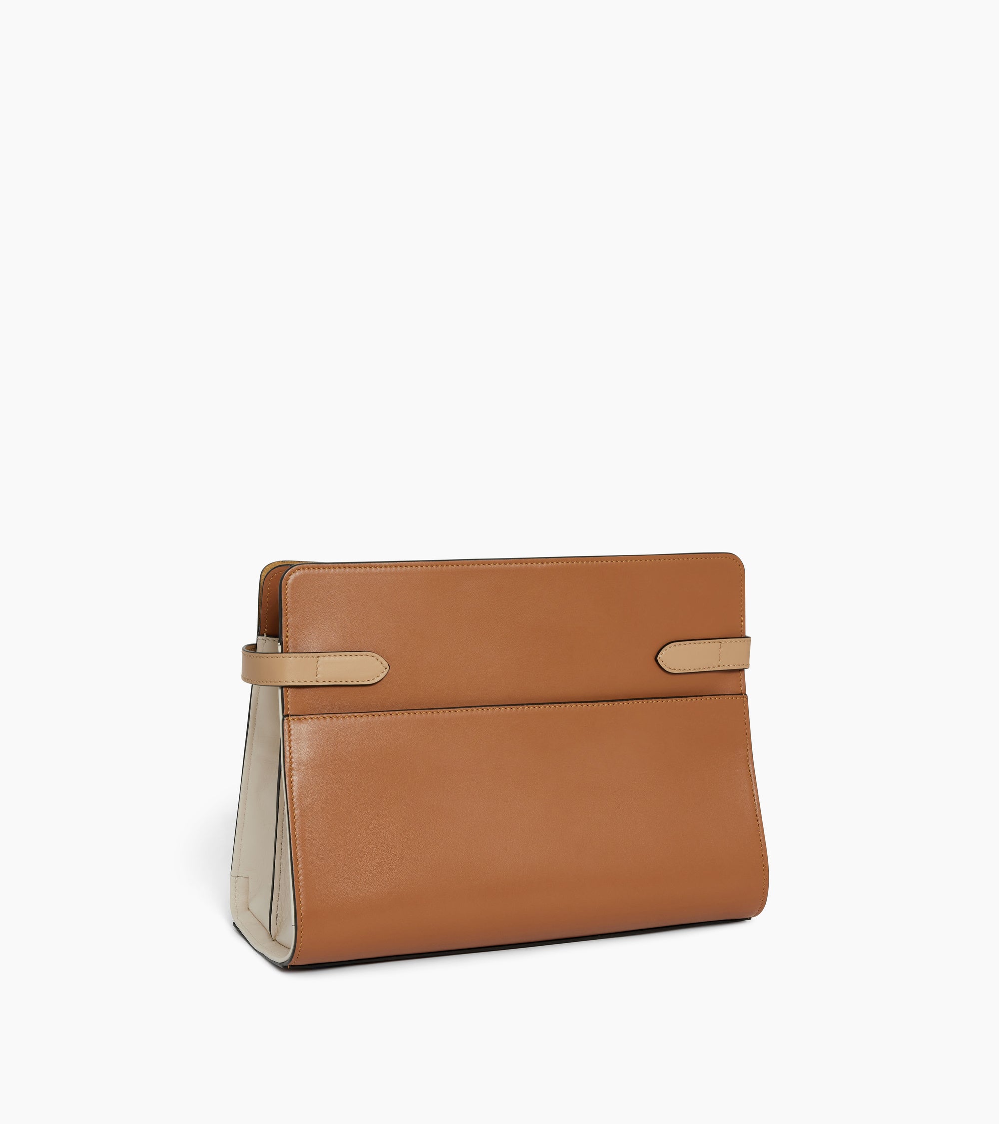 Emie large shoulder bag in smooth leather and nubuck