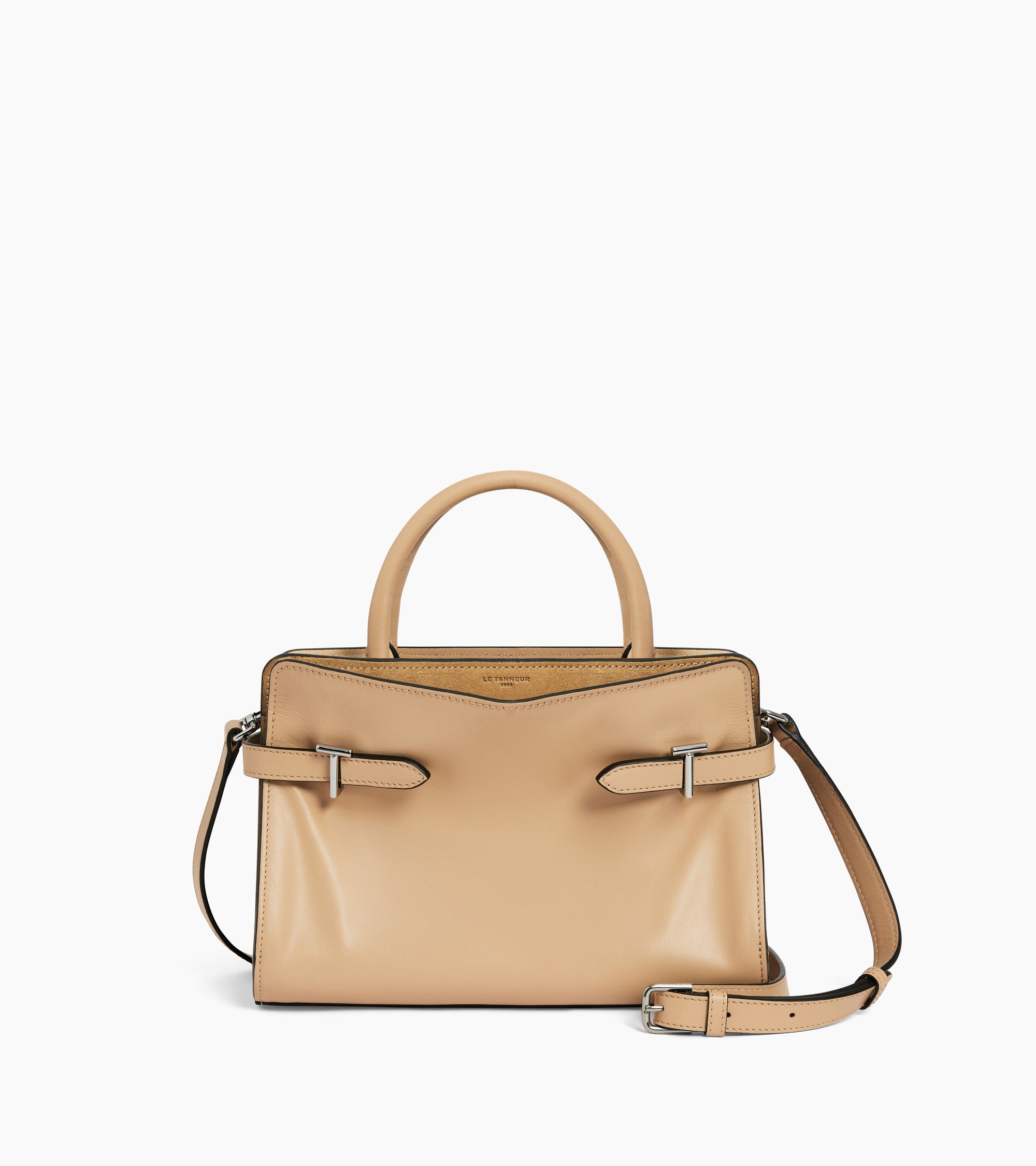 Emie medium handbag in smooth leather and nubuck