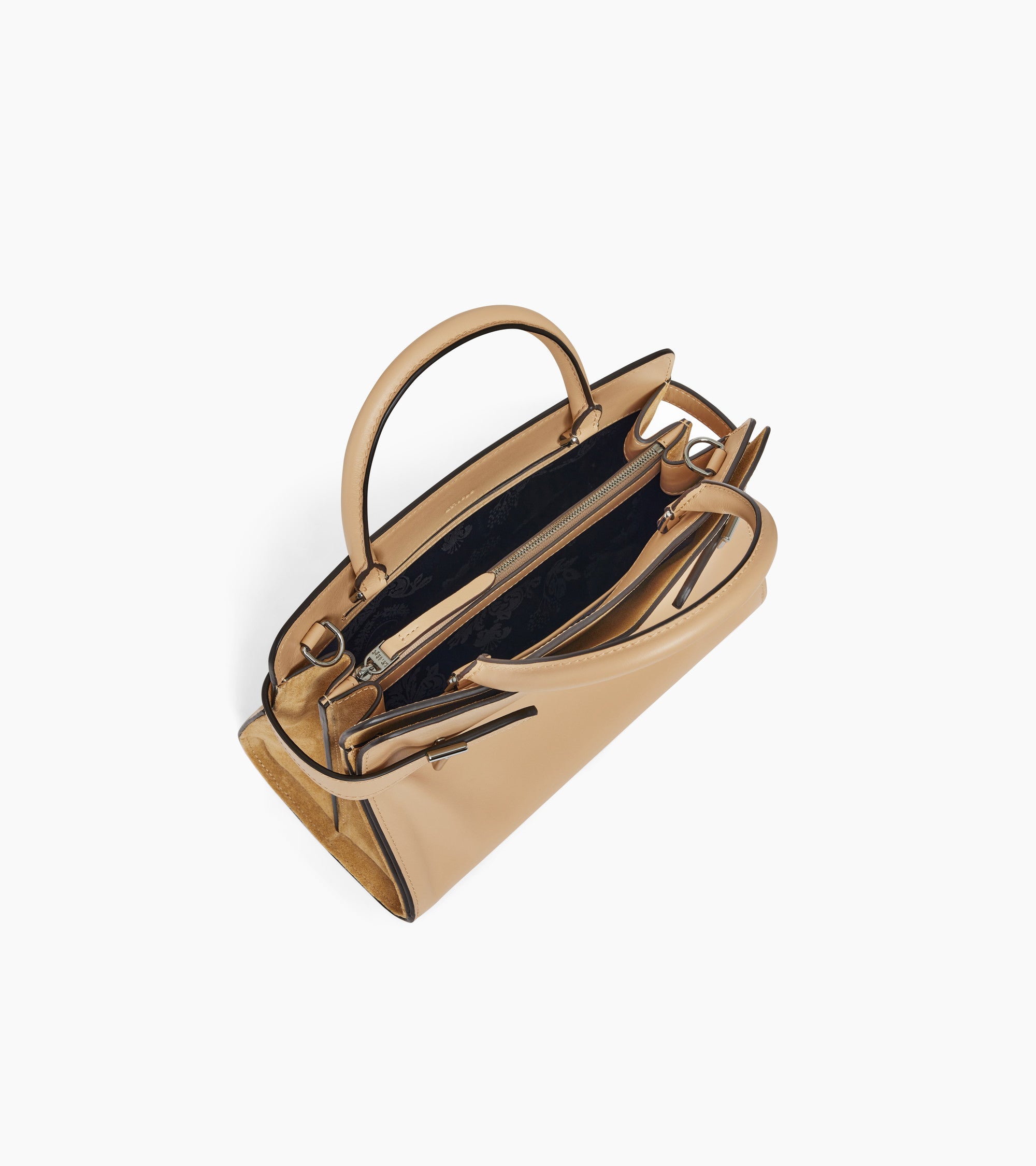 Emie medium handbag in smooth leather and nubuck