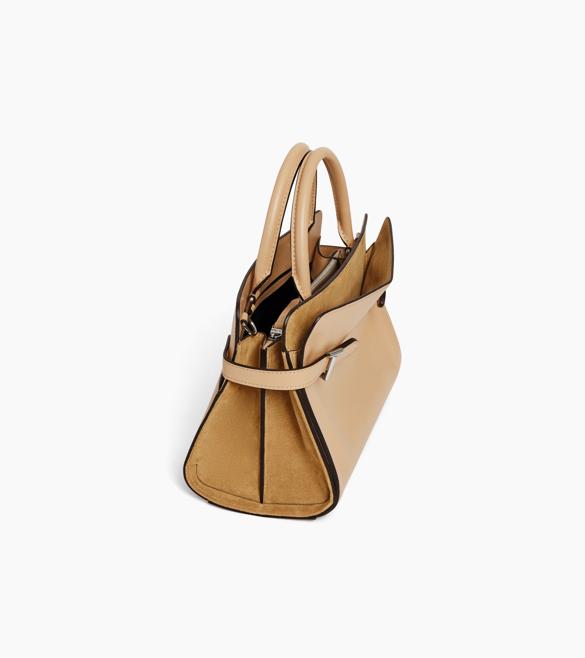 Emie medium handbag in smooth leather and nubuck