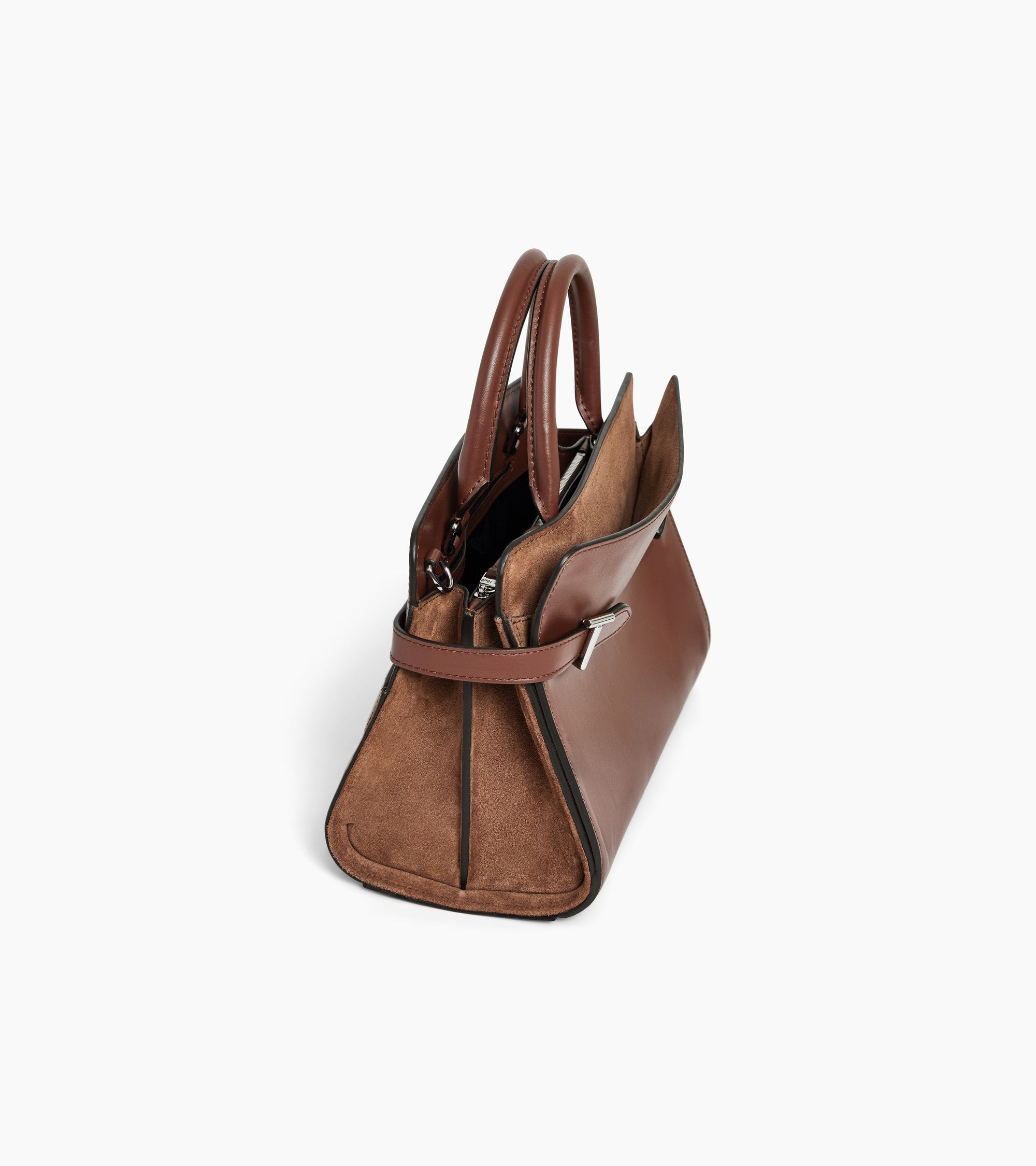 Emie medium handbag in smooth leather and nubuck