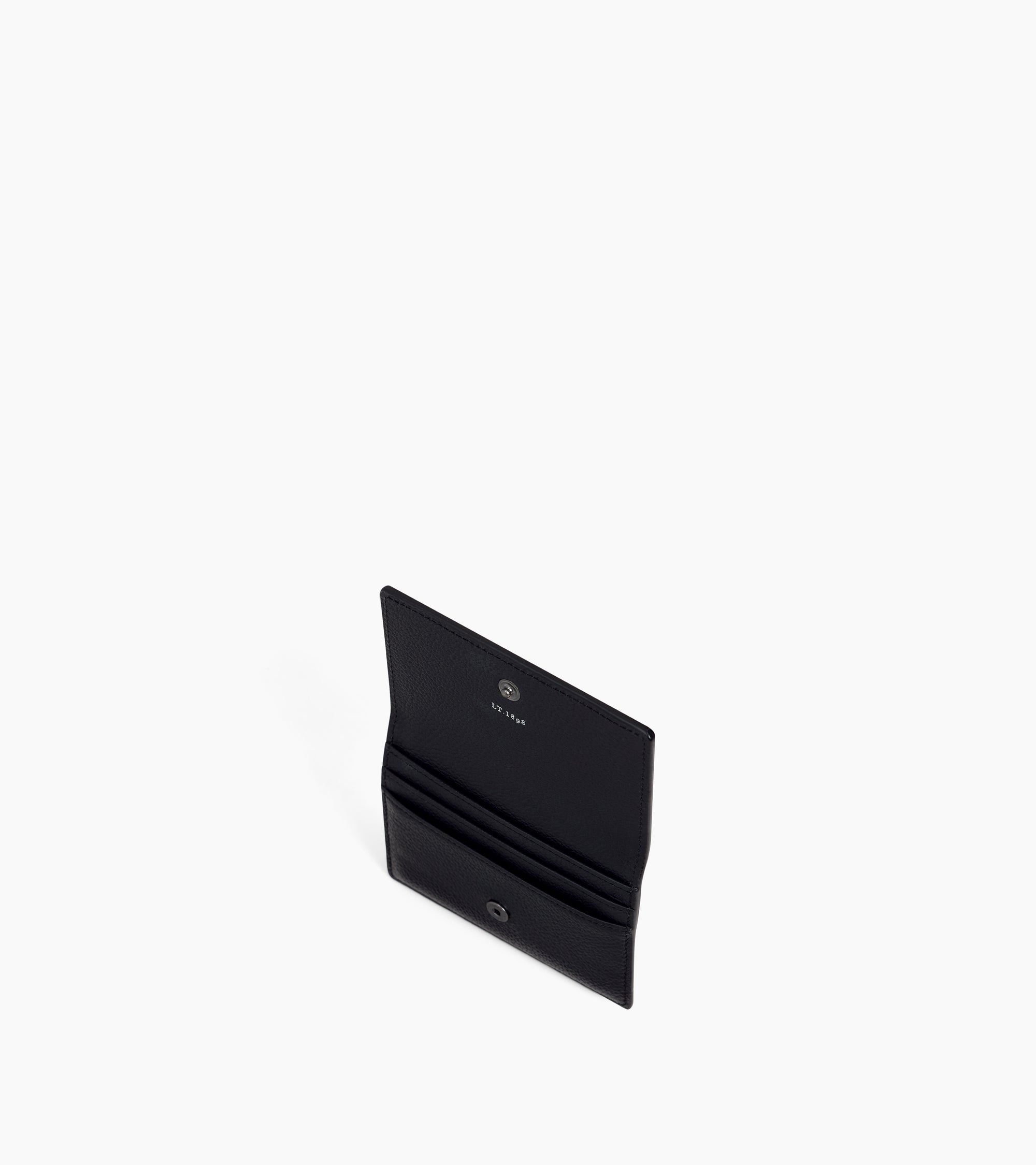Emilie card holder in grained leather with flap