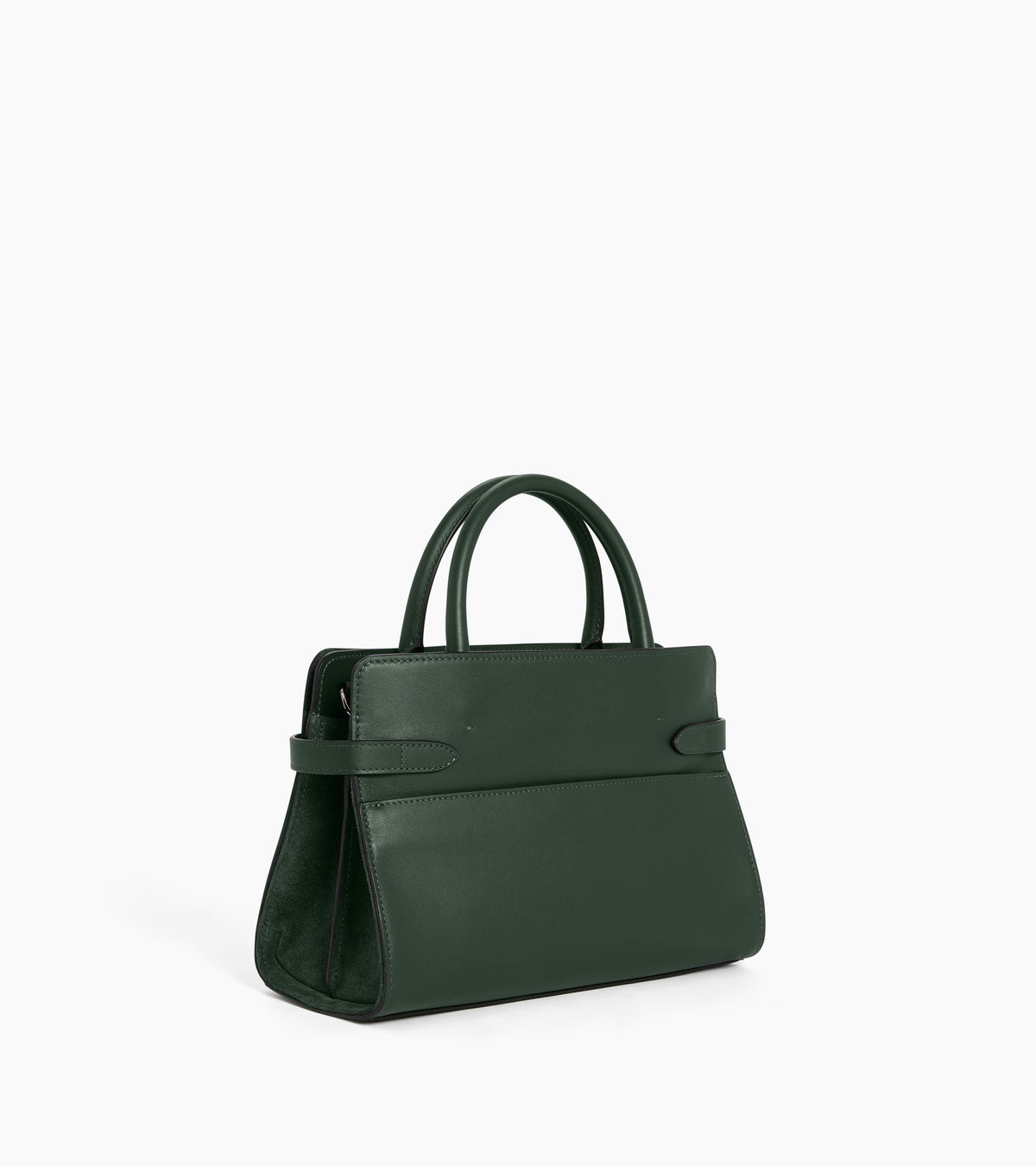 Emie medium handbag in smooth leather and suede split leather