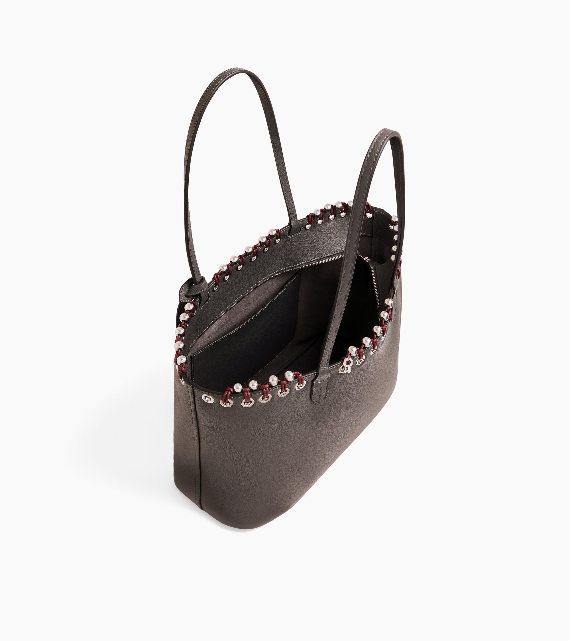 Grained leather tote bag Kitesy Martin Studio