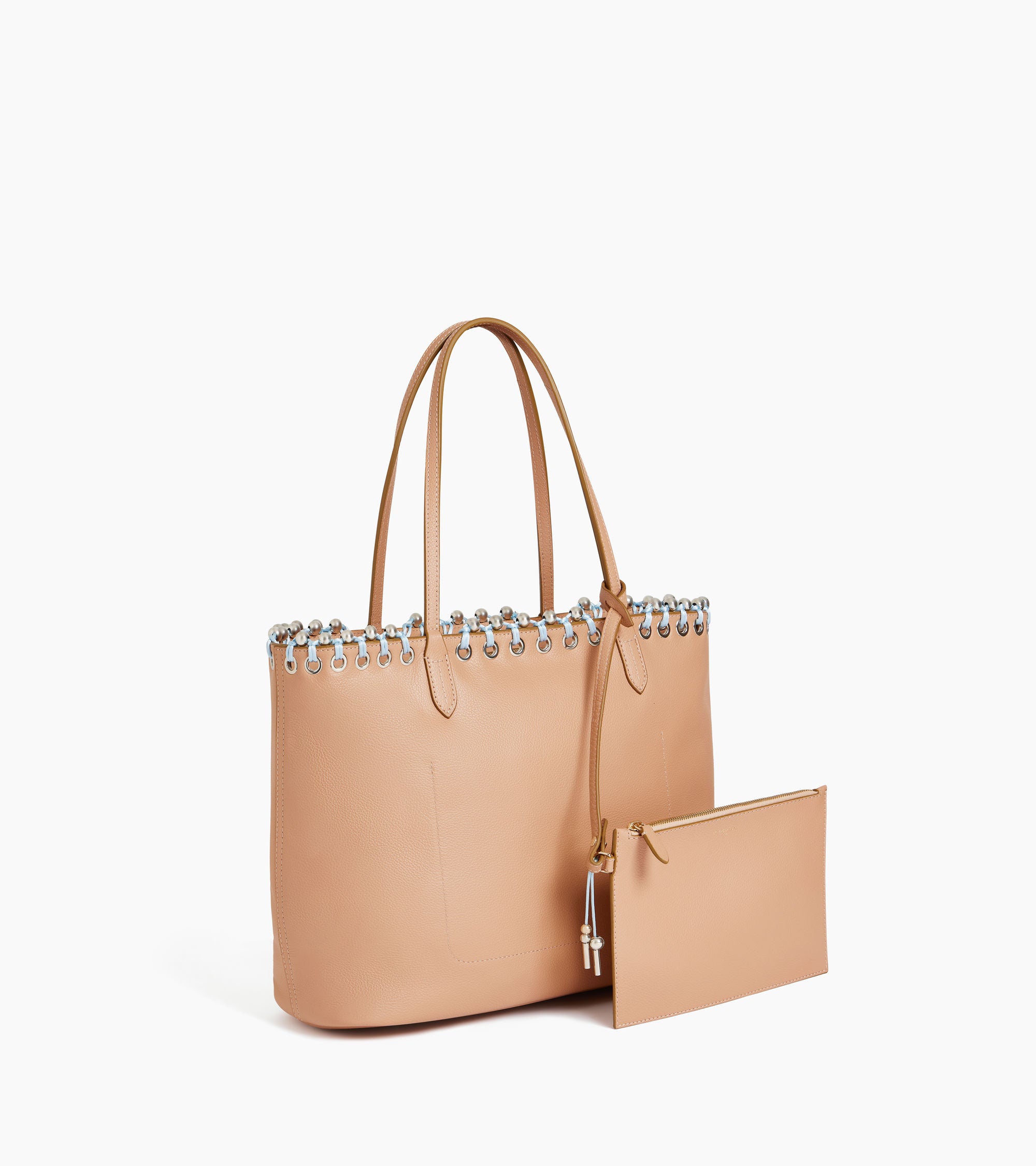 Grained leather tote bag Kitesy Martin Studio