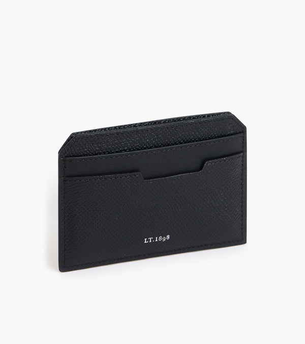 Gaston card case in cross grain leather