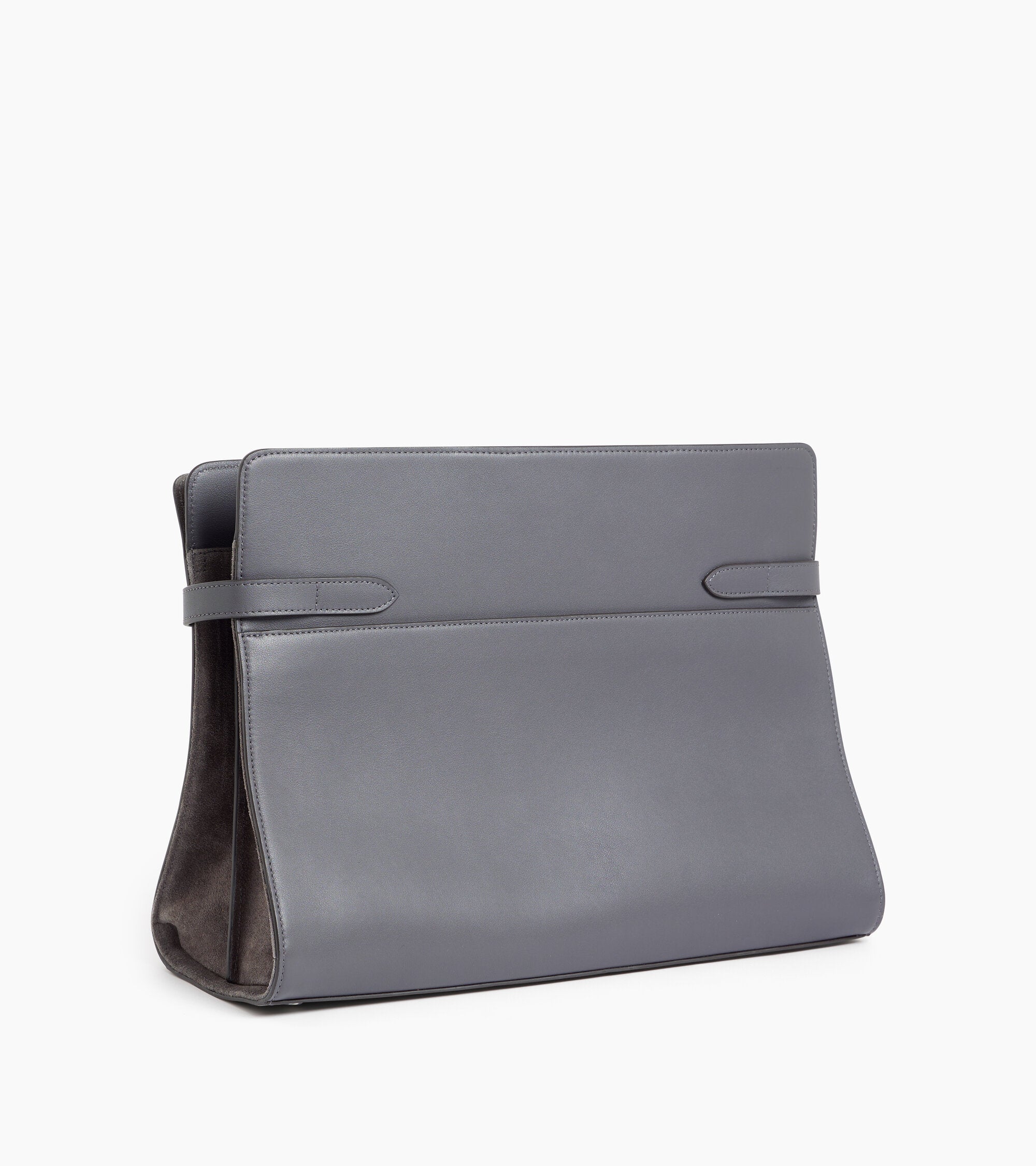 Emie maxi handbag in smooth leather and suede