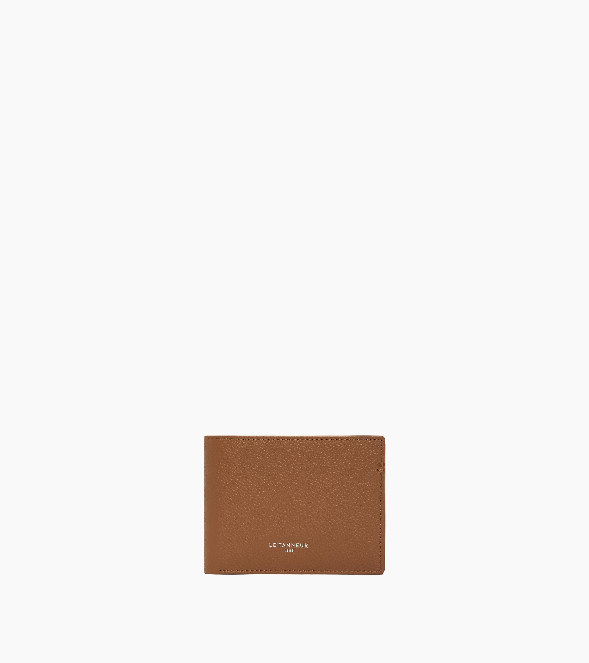 Lucien horizontal zipped wallet in grained leather