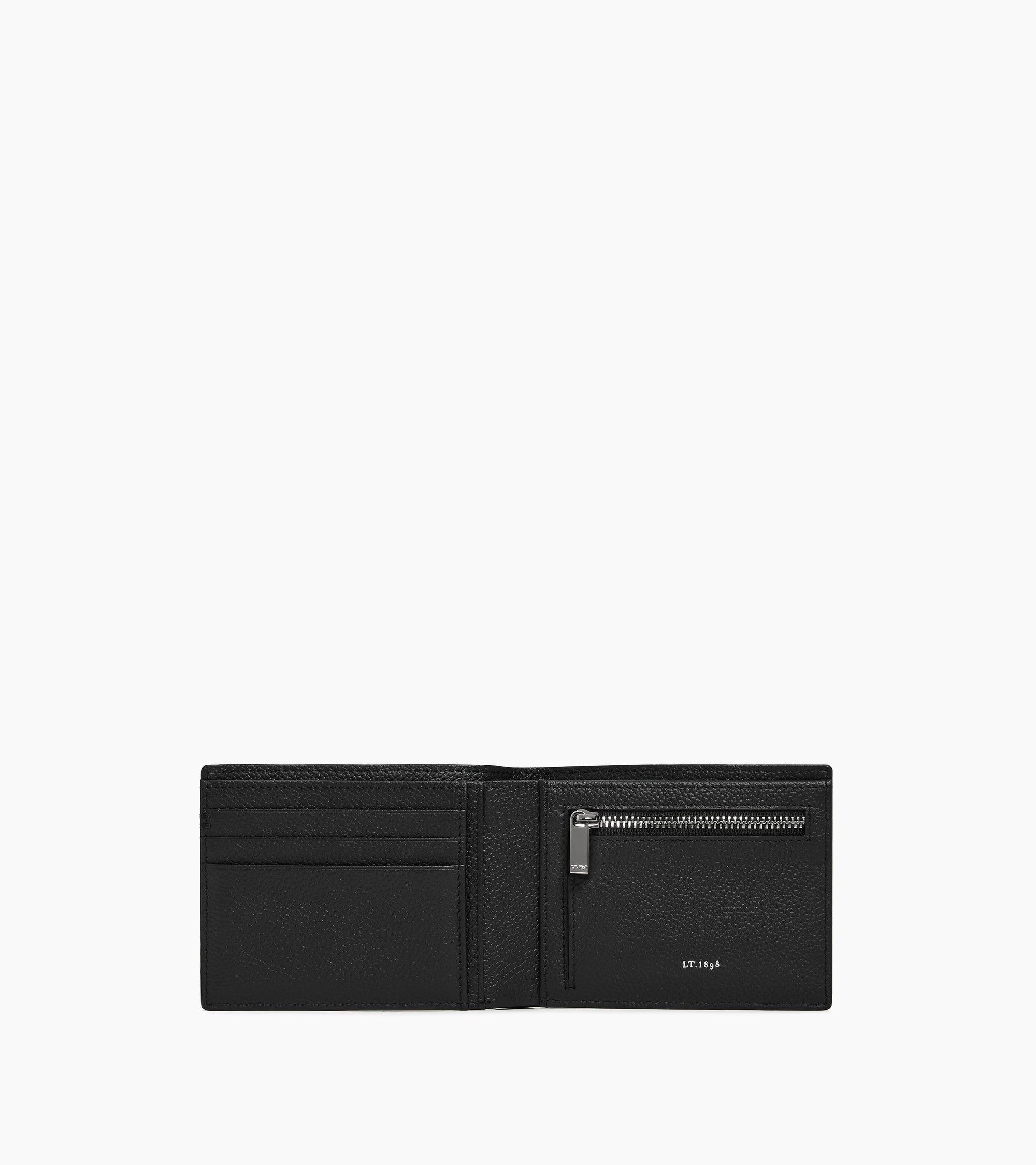 Lucien horizontal zipped wallet in grained leather