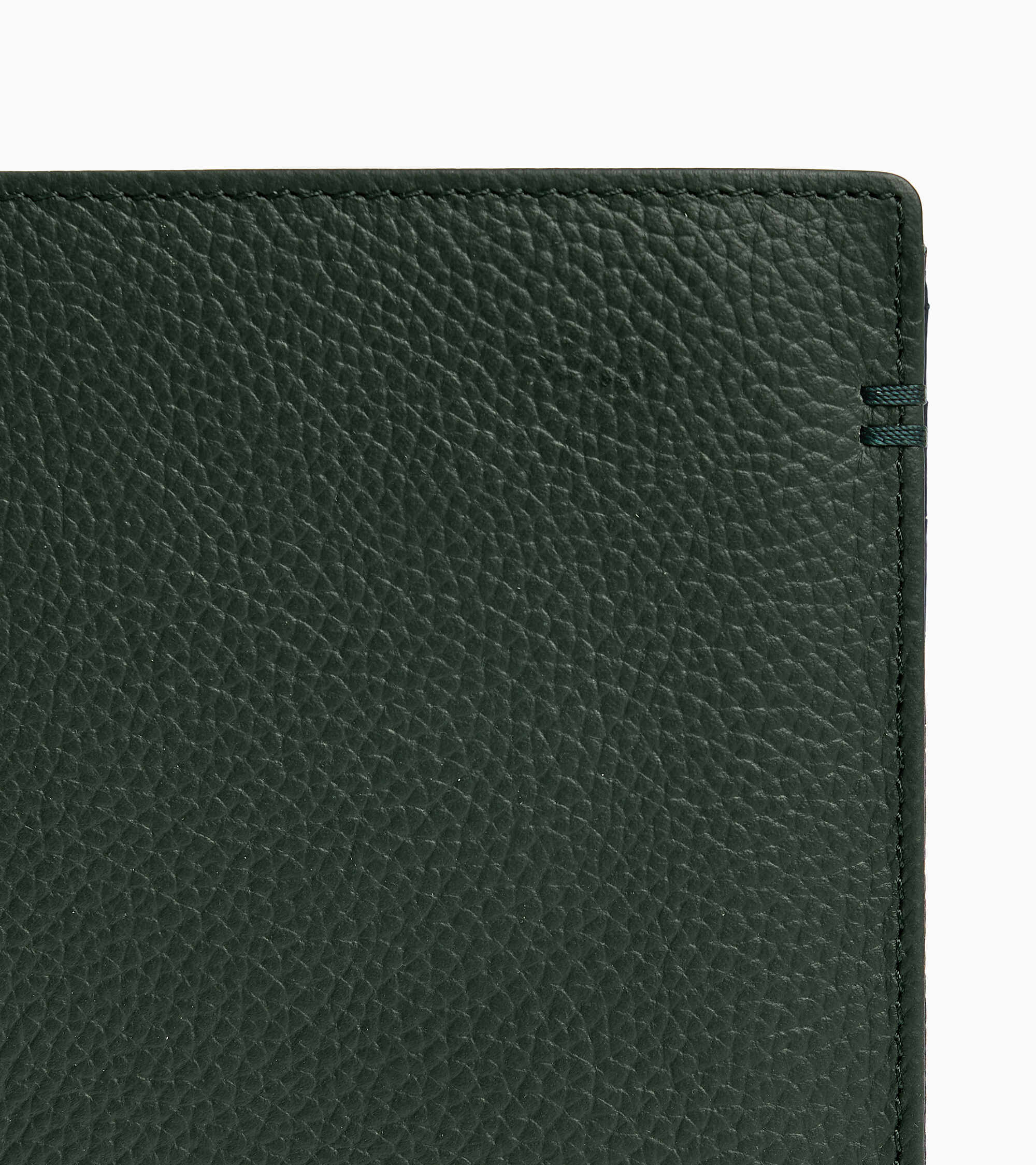 Lucien small vertical two-fold zipped wallet in grained leather