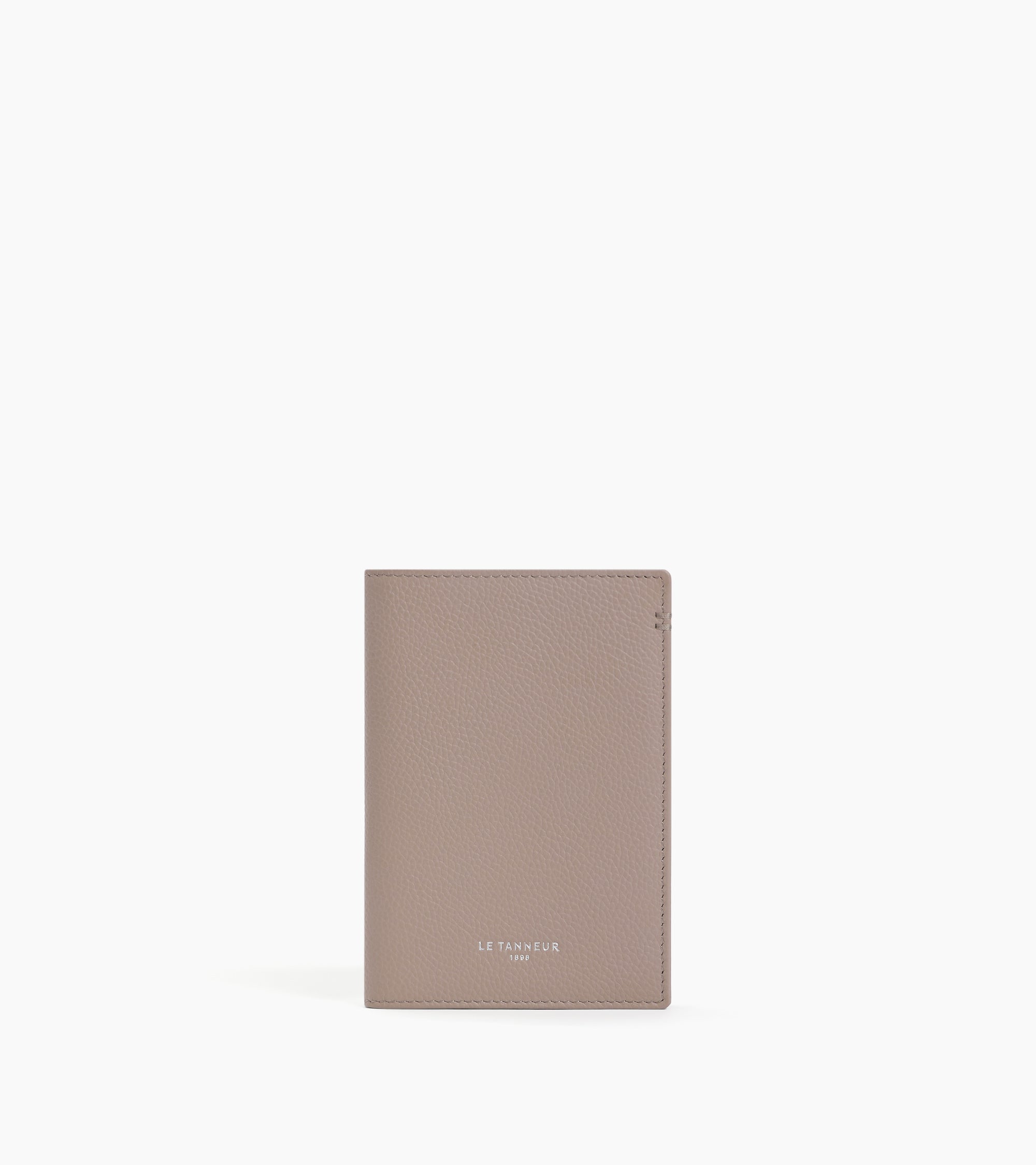 Passport holder in grained leather