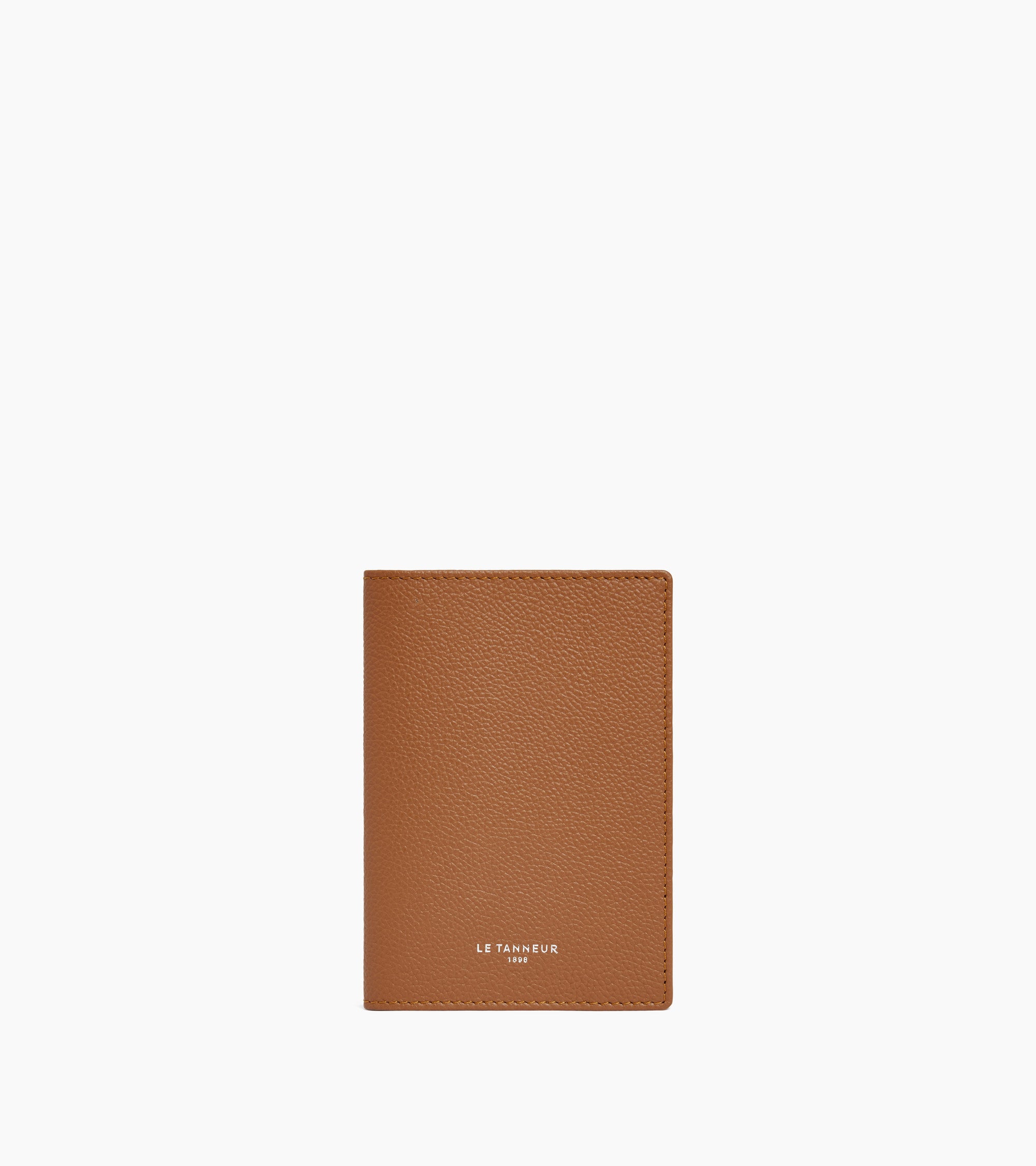 Grained leather passport holder