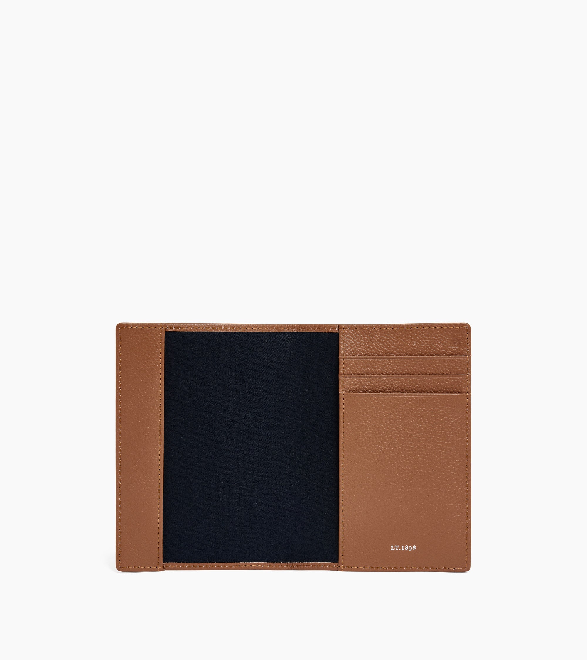 Grained leather passport holder