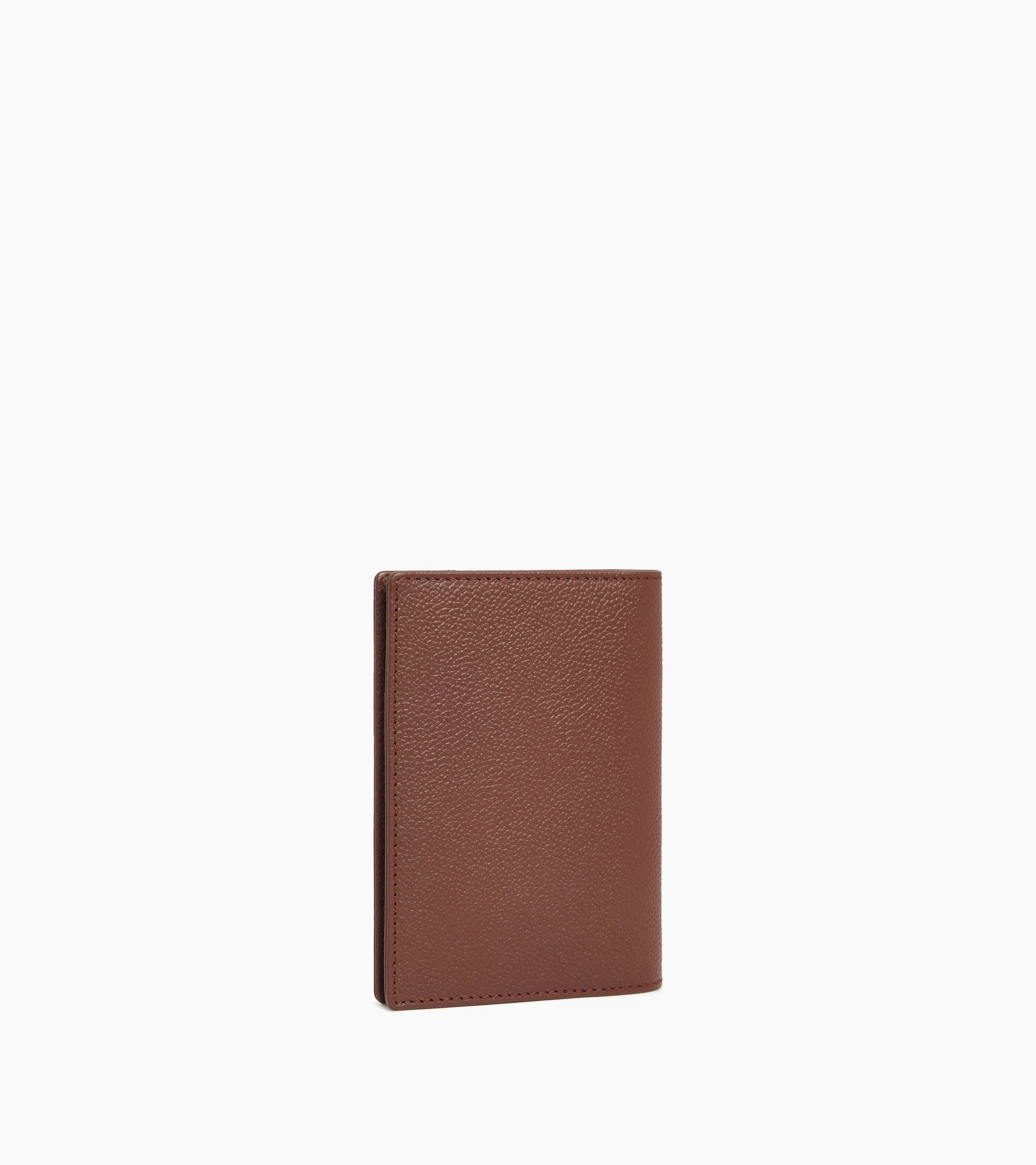 Grained leather passport holder