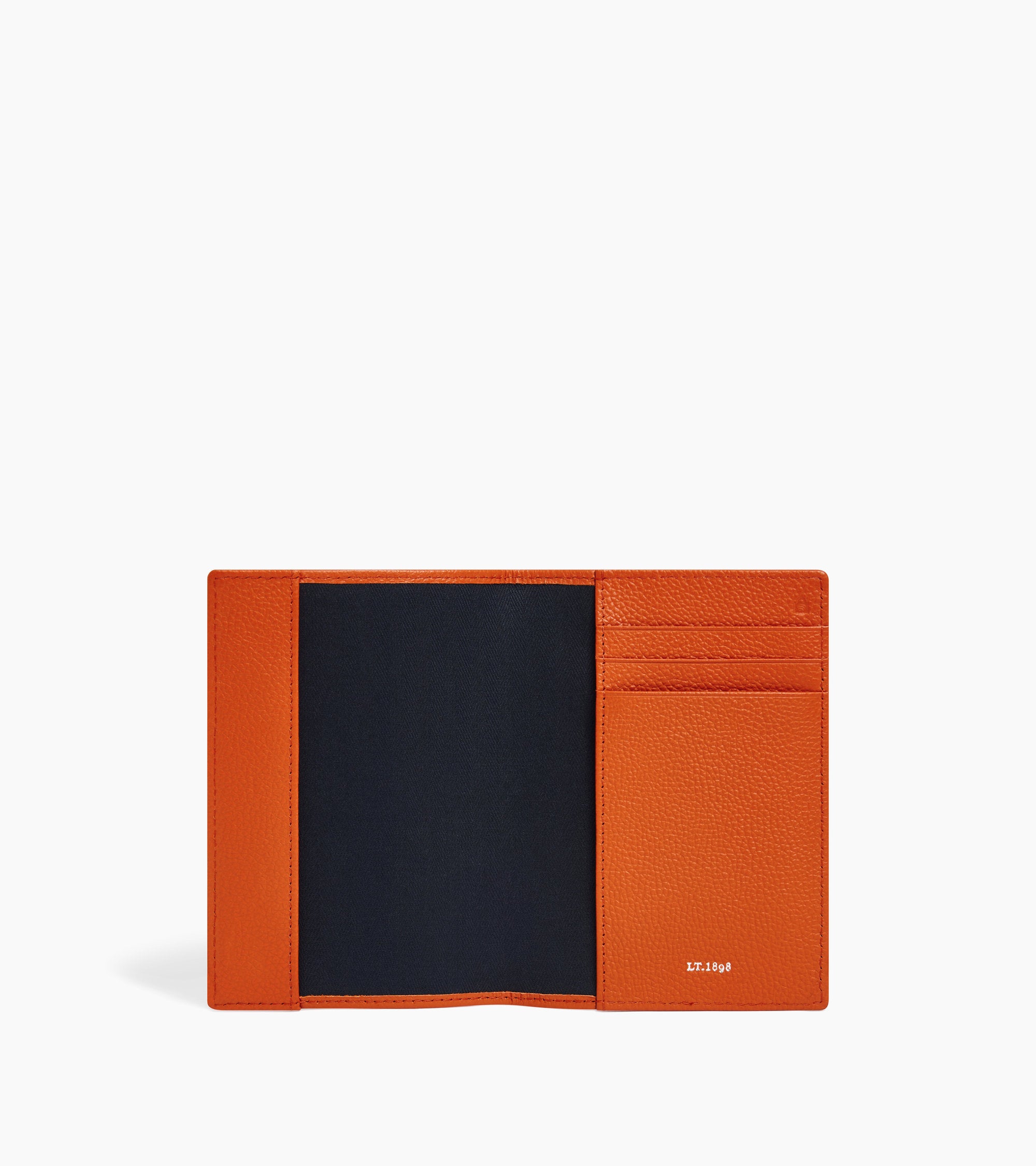 Passport holder in grained leather