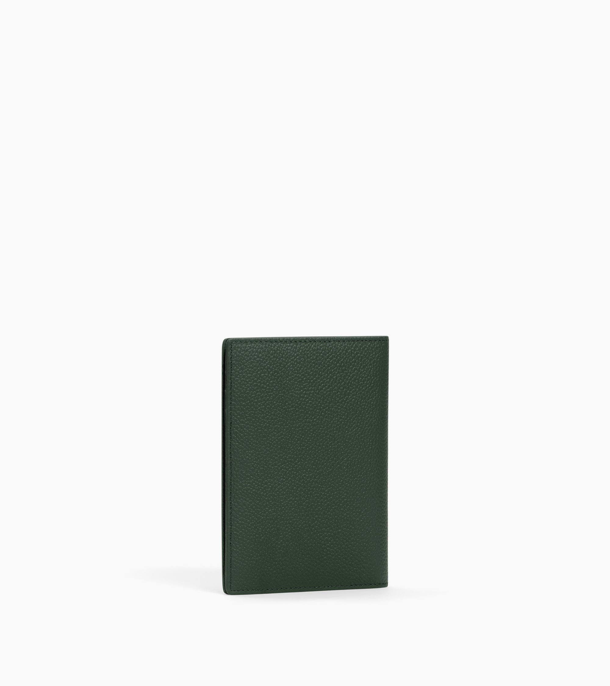 Passport holder in grained leather