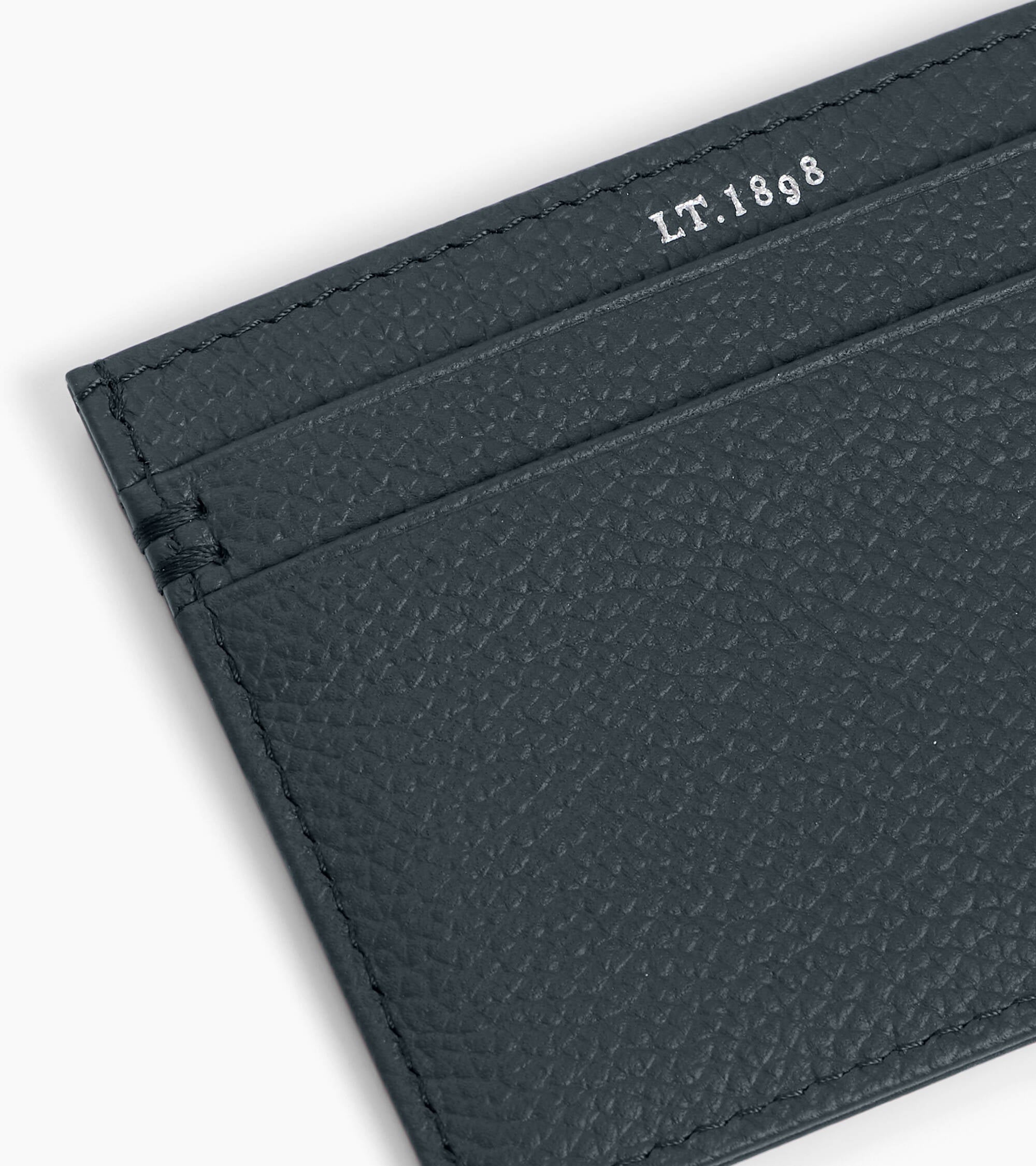 Lucien card holder in grained leather