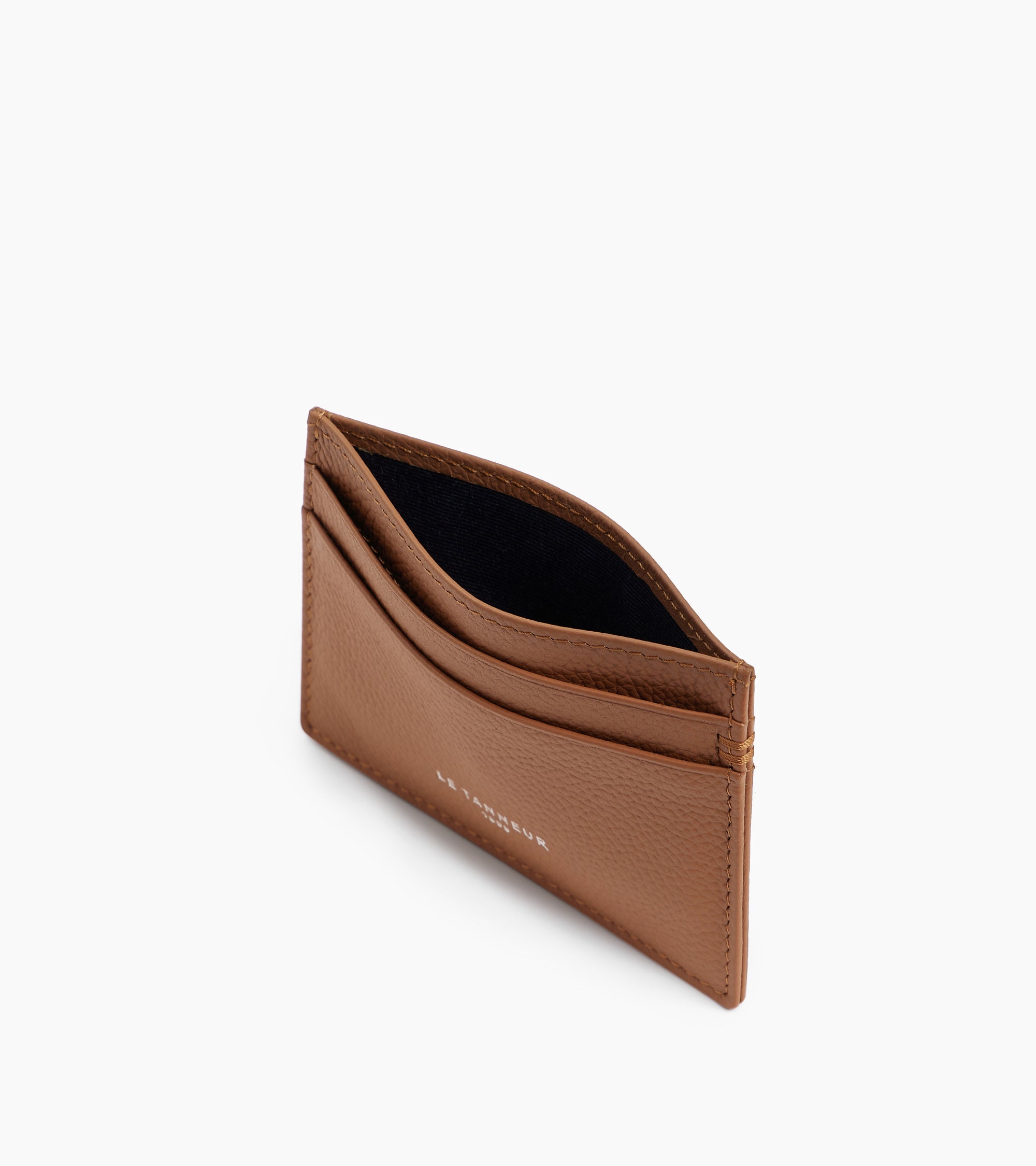 Lucien card holder in grained leather