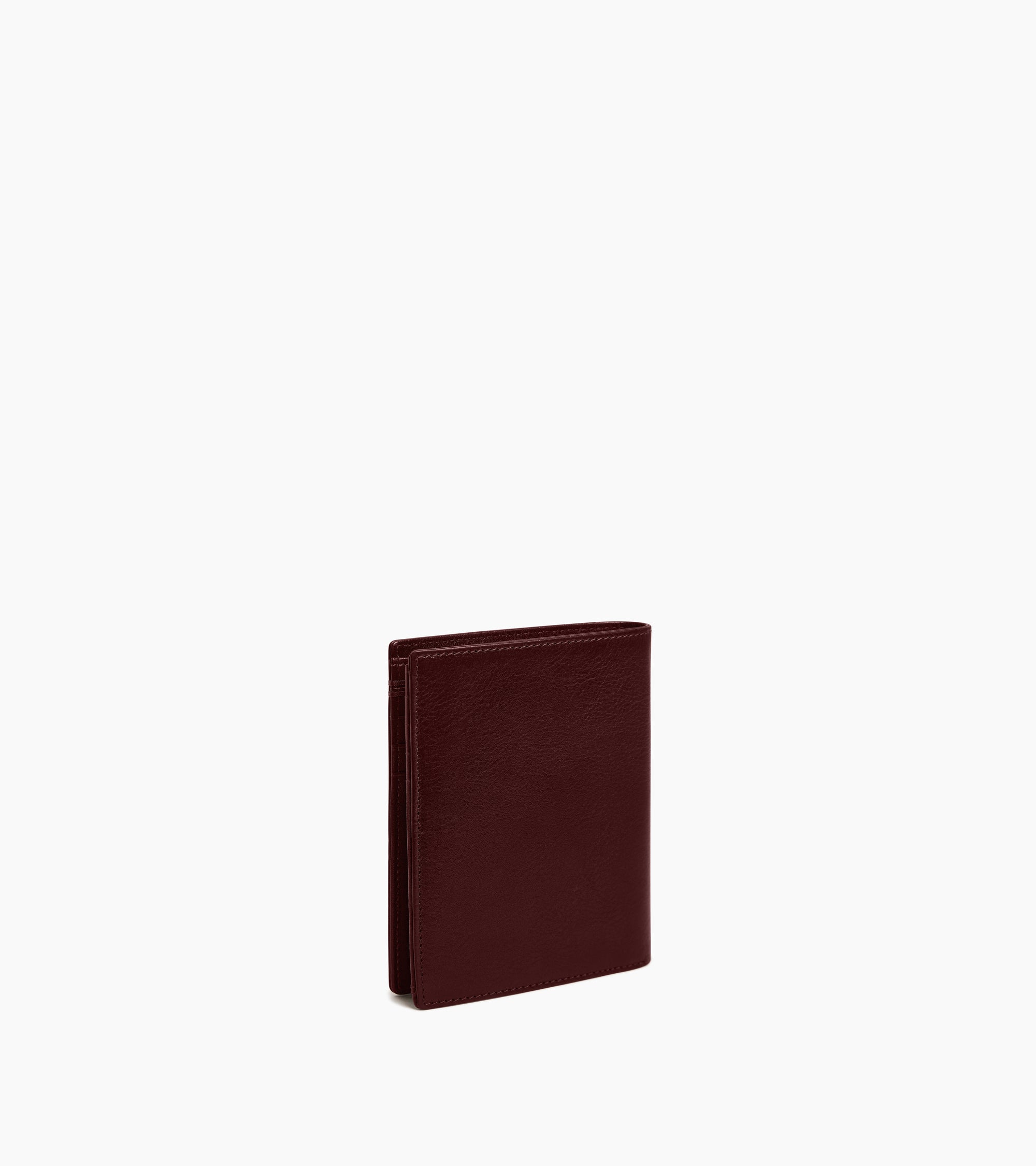 Lucien vertical zipped wallet in oiled leather
