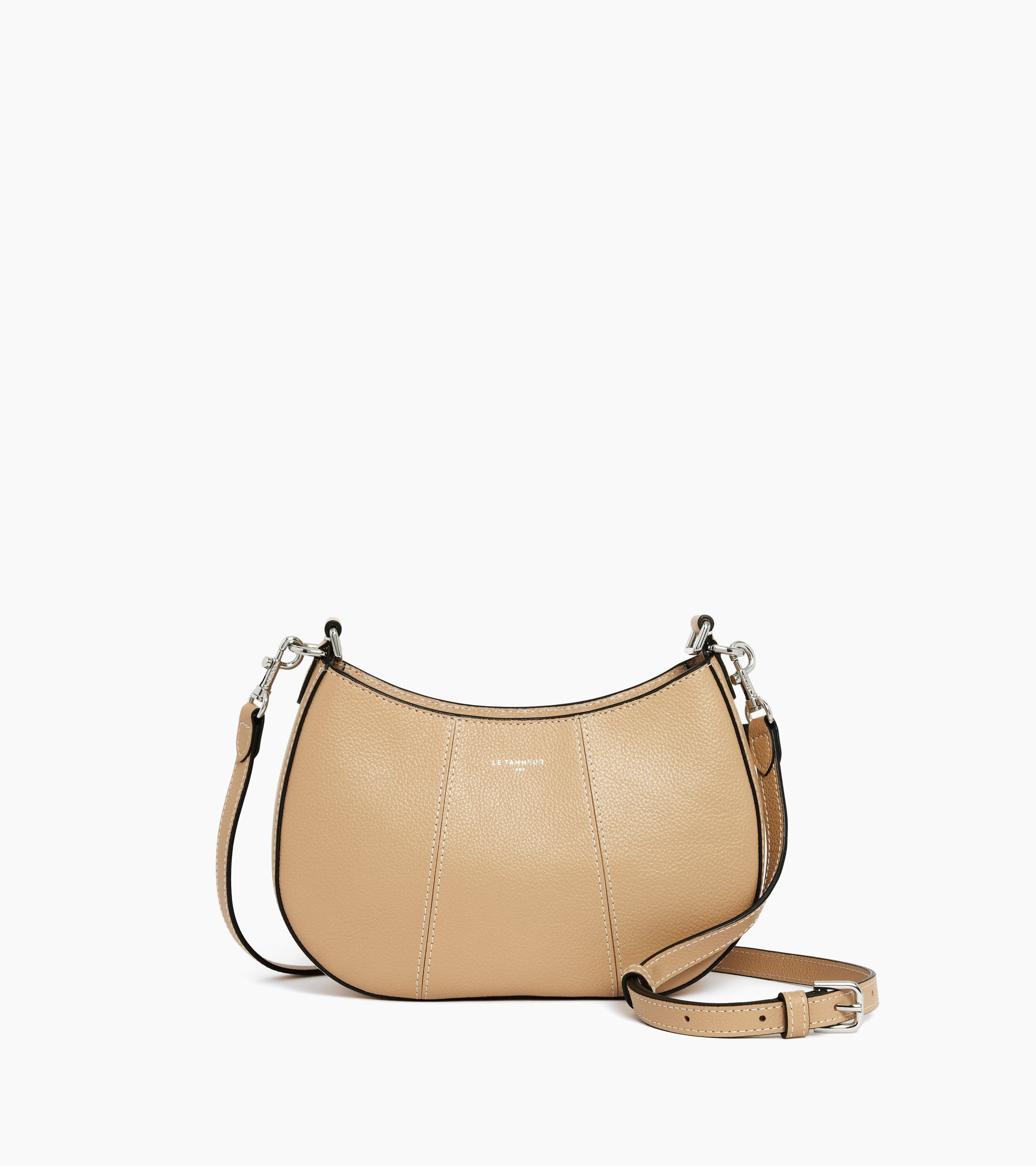 Juliette small half-moon bag in grained leather