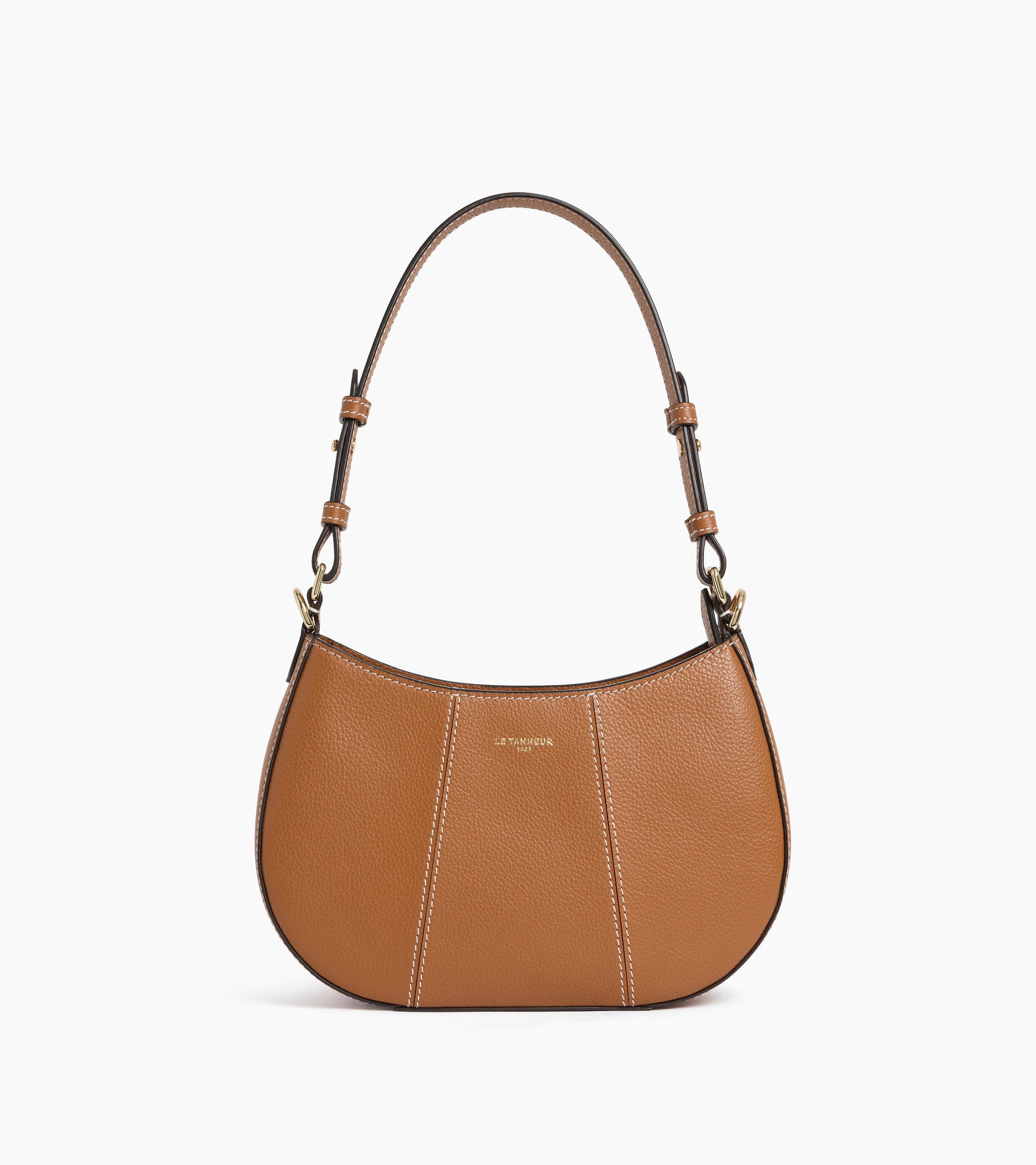 Juliette small handbag in grained leather Tan
