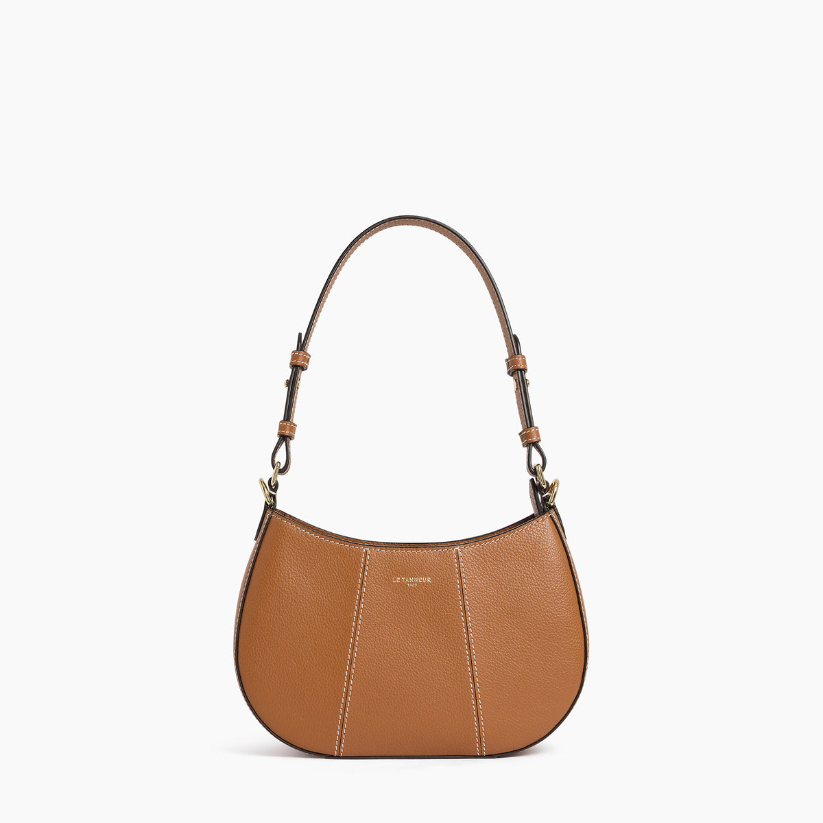 Juliette small half-moon bag in grained leather