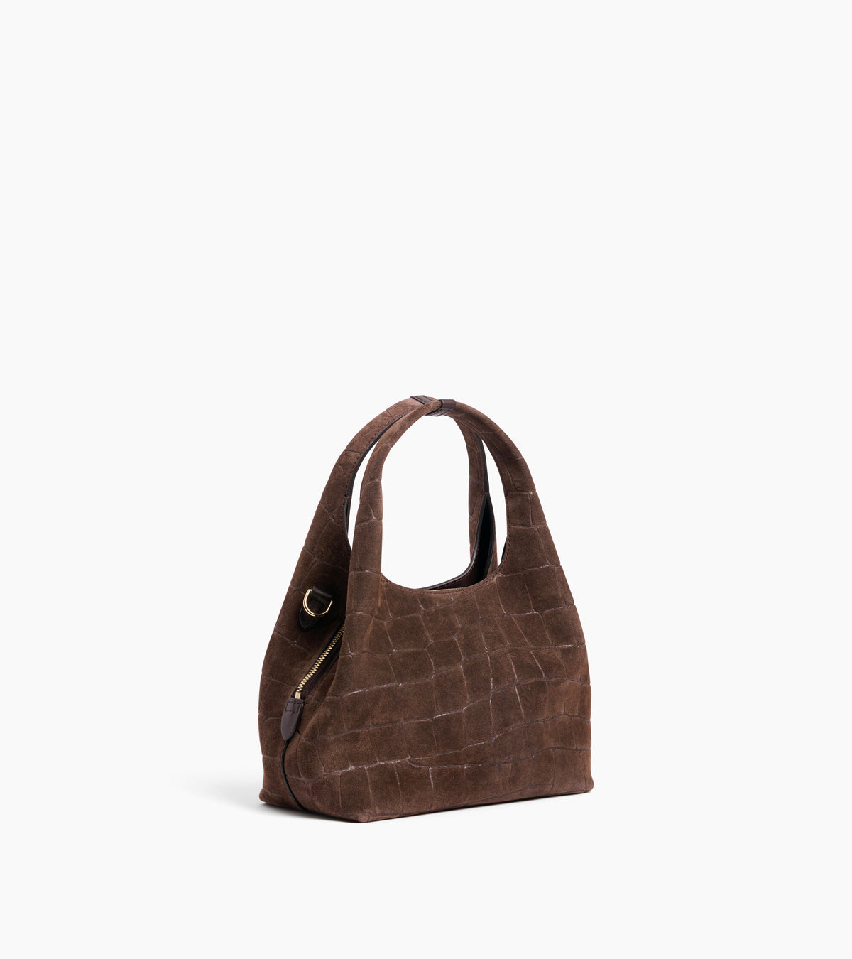 Juliette small handbag in mock croc suede split leather