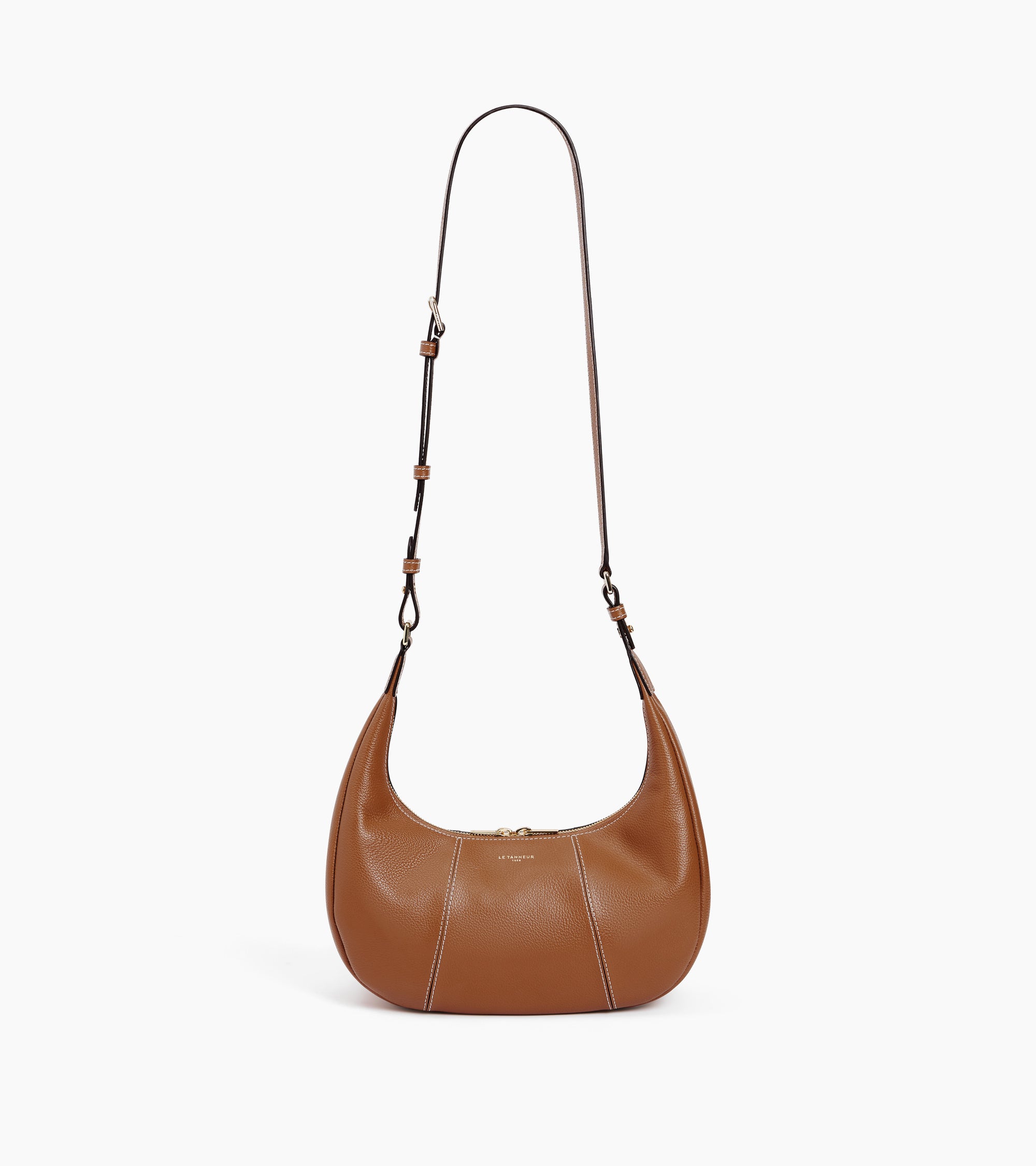 Juliette small, grained leather hobo bag