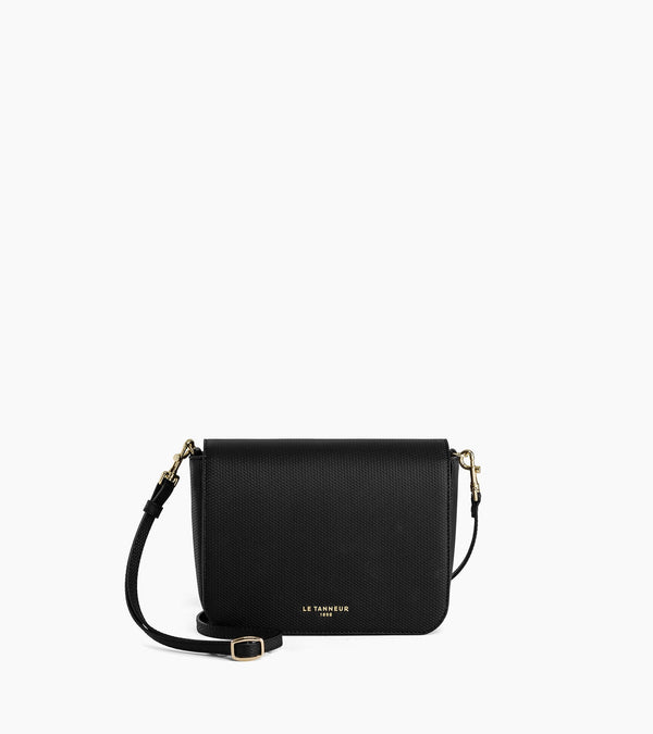 Lise clutch with flap closure and removable crossbody strap in signature T leather