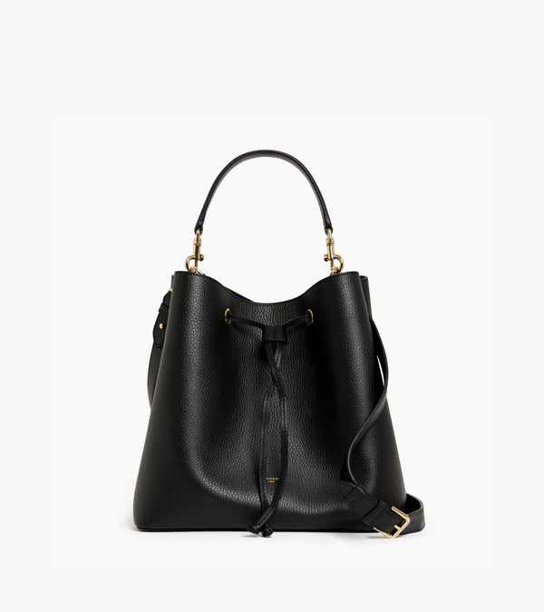 Louise large bucket bag in grained leather