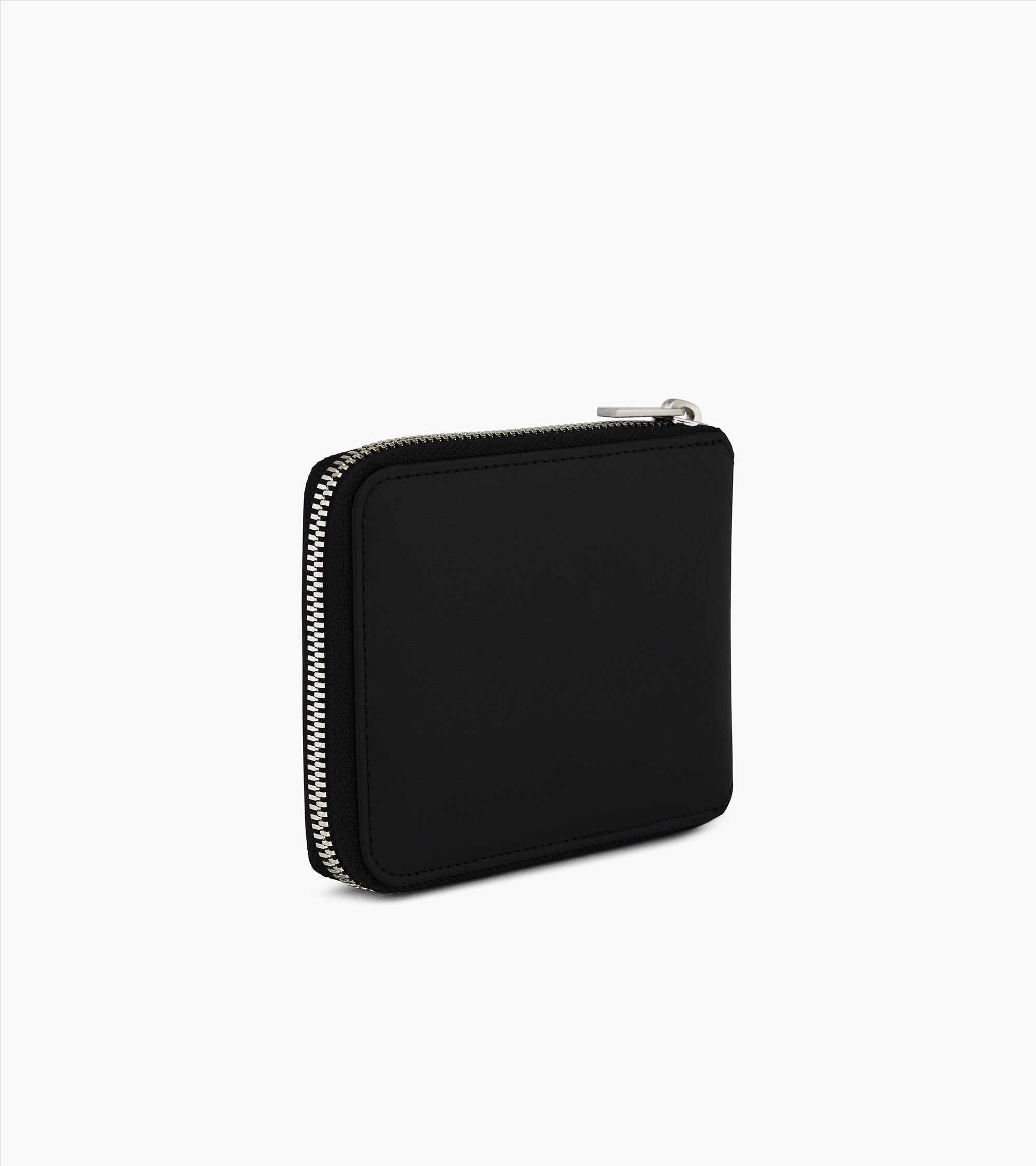 Maurice zipped coin purse in coated canvas and smooth leather