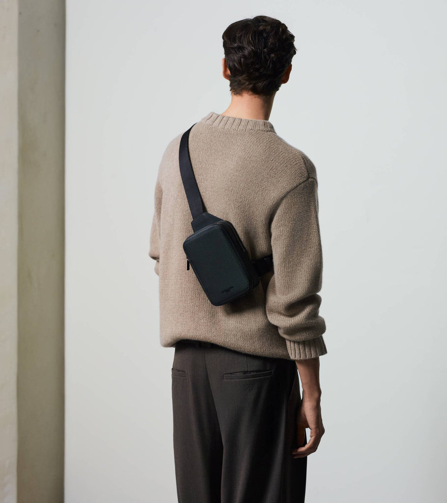 バッグ Y's for men Body bag leather canvas BLK Y CROSSBODY BAG(S) – THE SHOP YOHJI YAMAMOTO