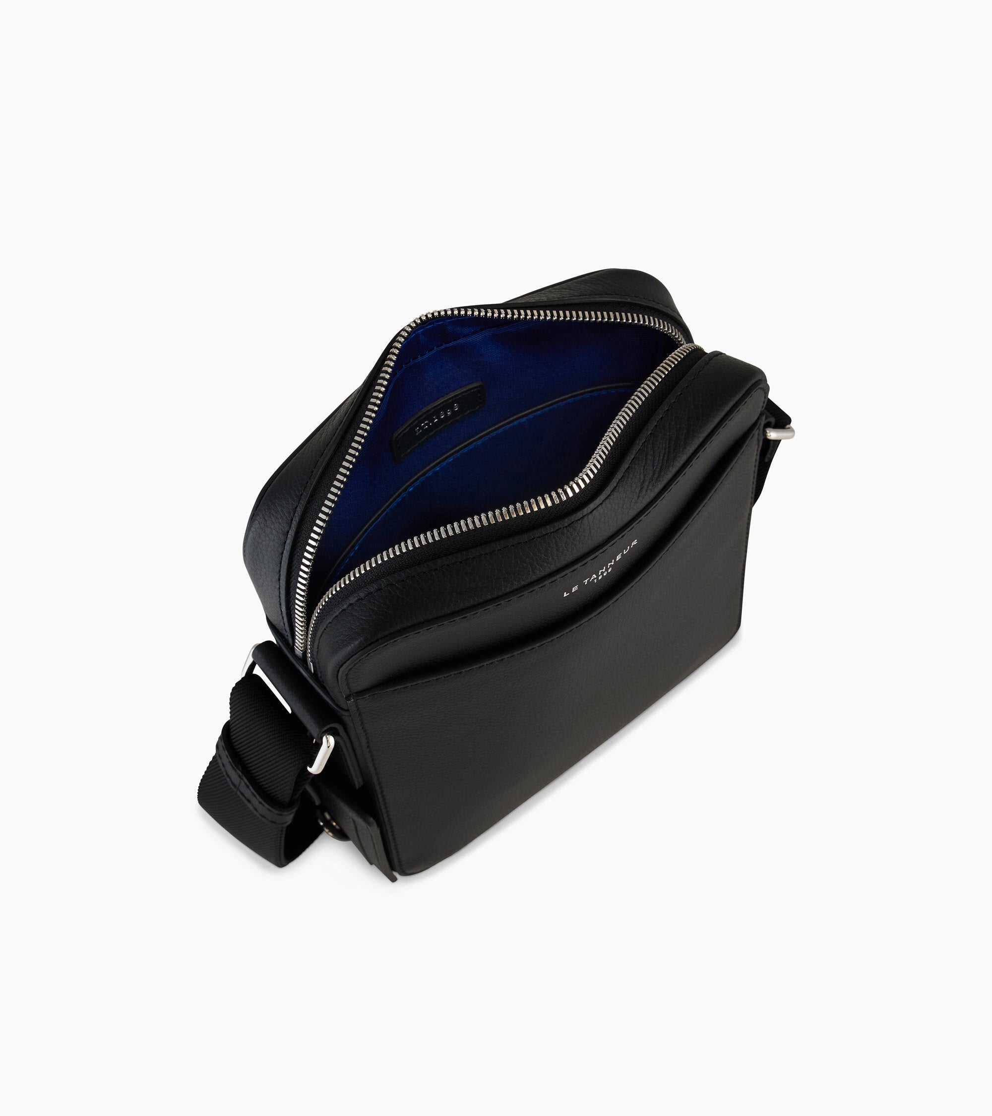 Emile small zipped satchel in grained leather