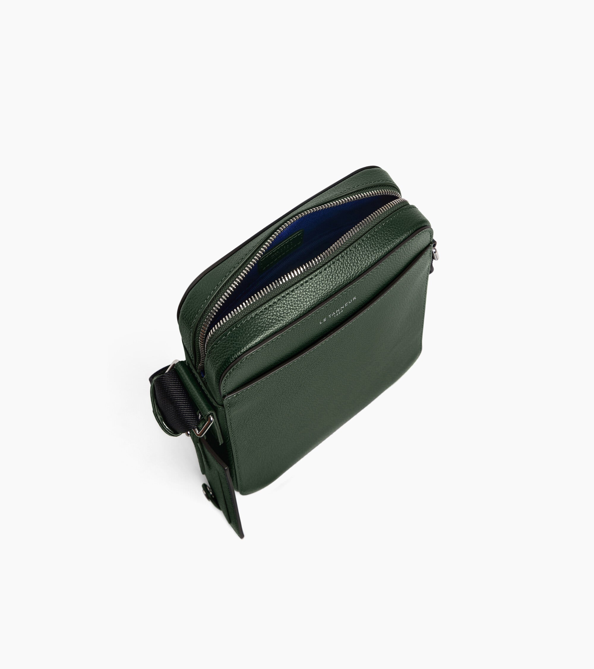 Emile small zipped satchel in grained leather