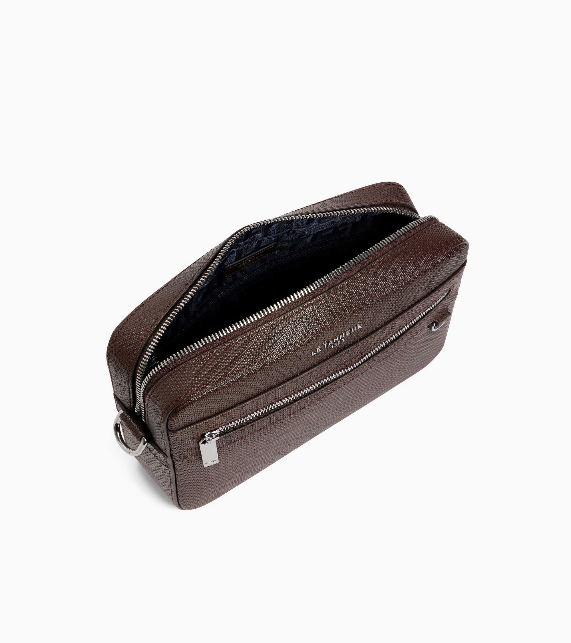 Emile small shoulder bag in T signature leather