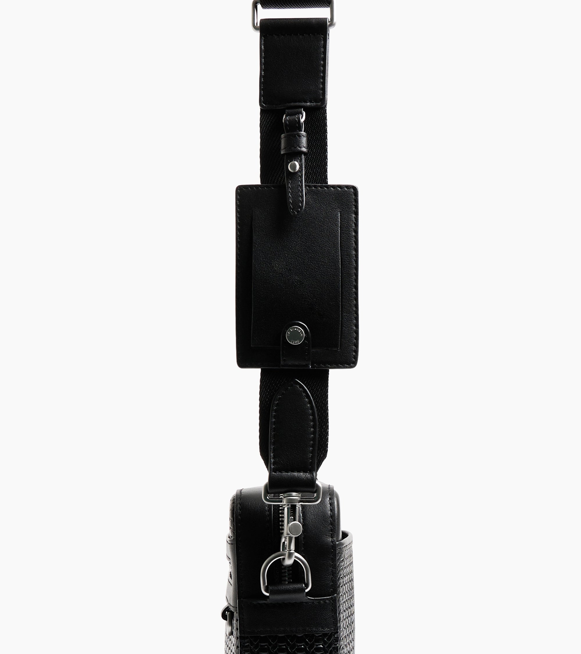 Emile small satchel in embossed and smooth leather