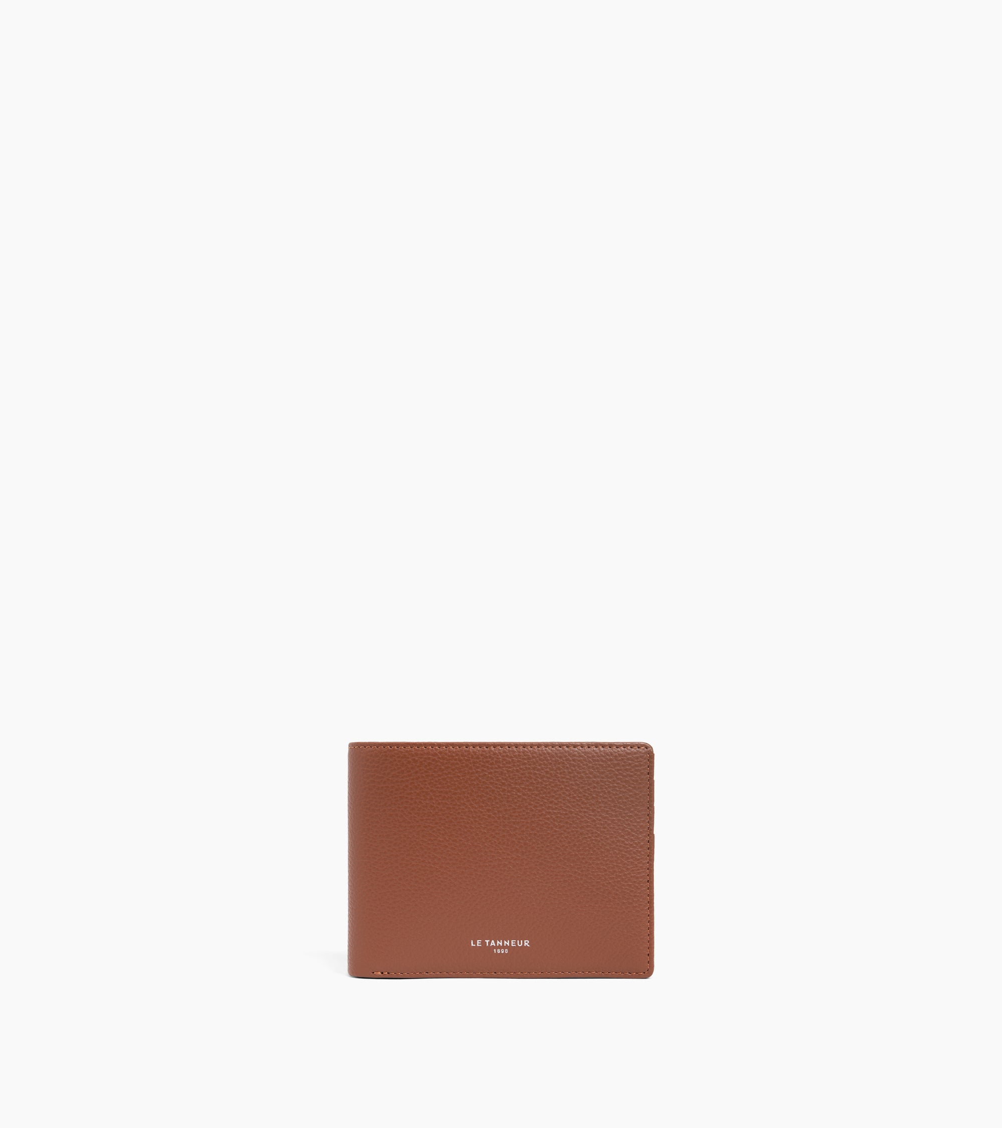 Emile horizontal zipped wallet in grained leather