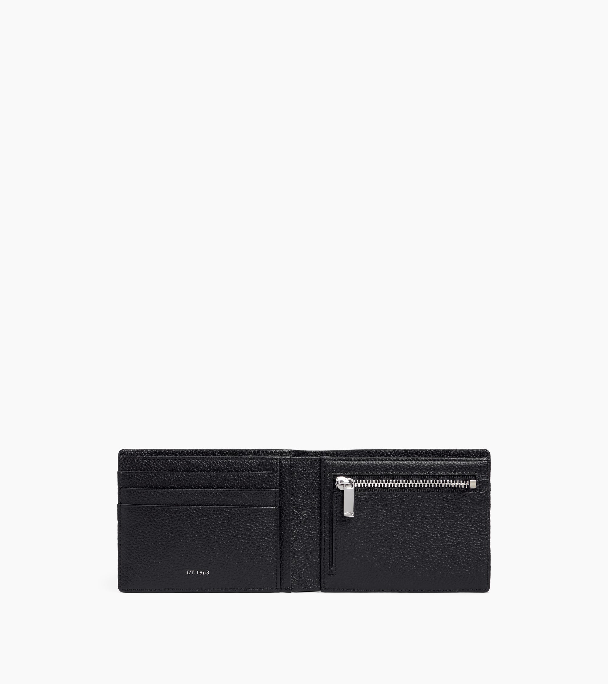 Emile horizontal zipped wallet in grained leather