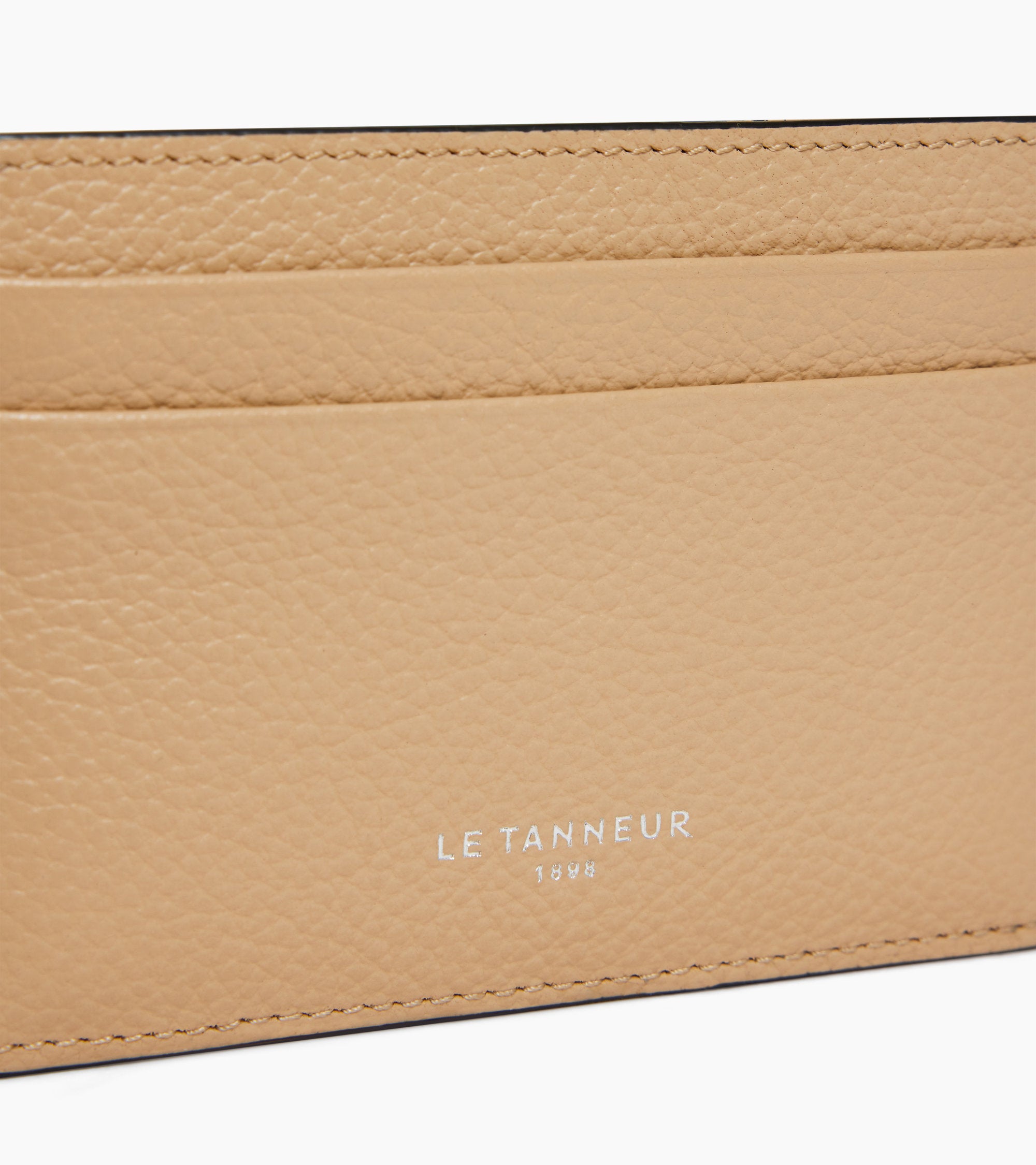 Emile card holder in grained leather