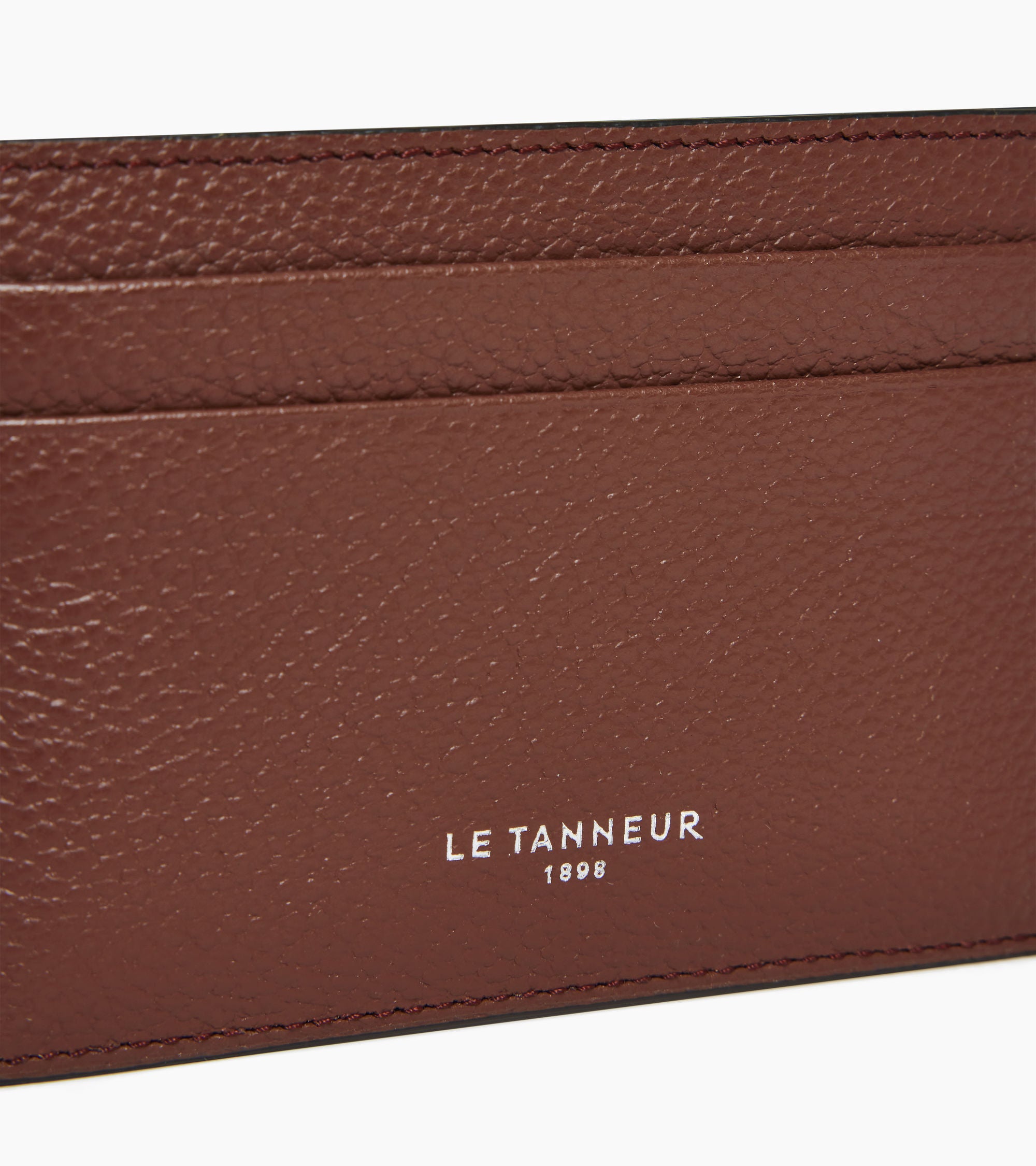 Emile card holder in grained leather