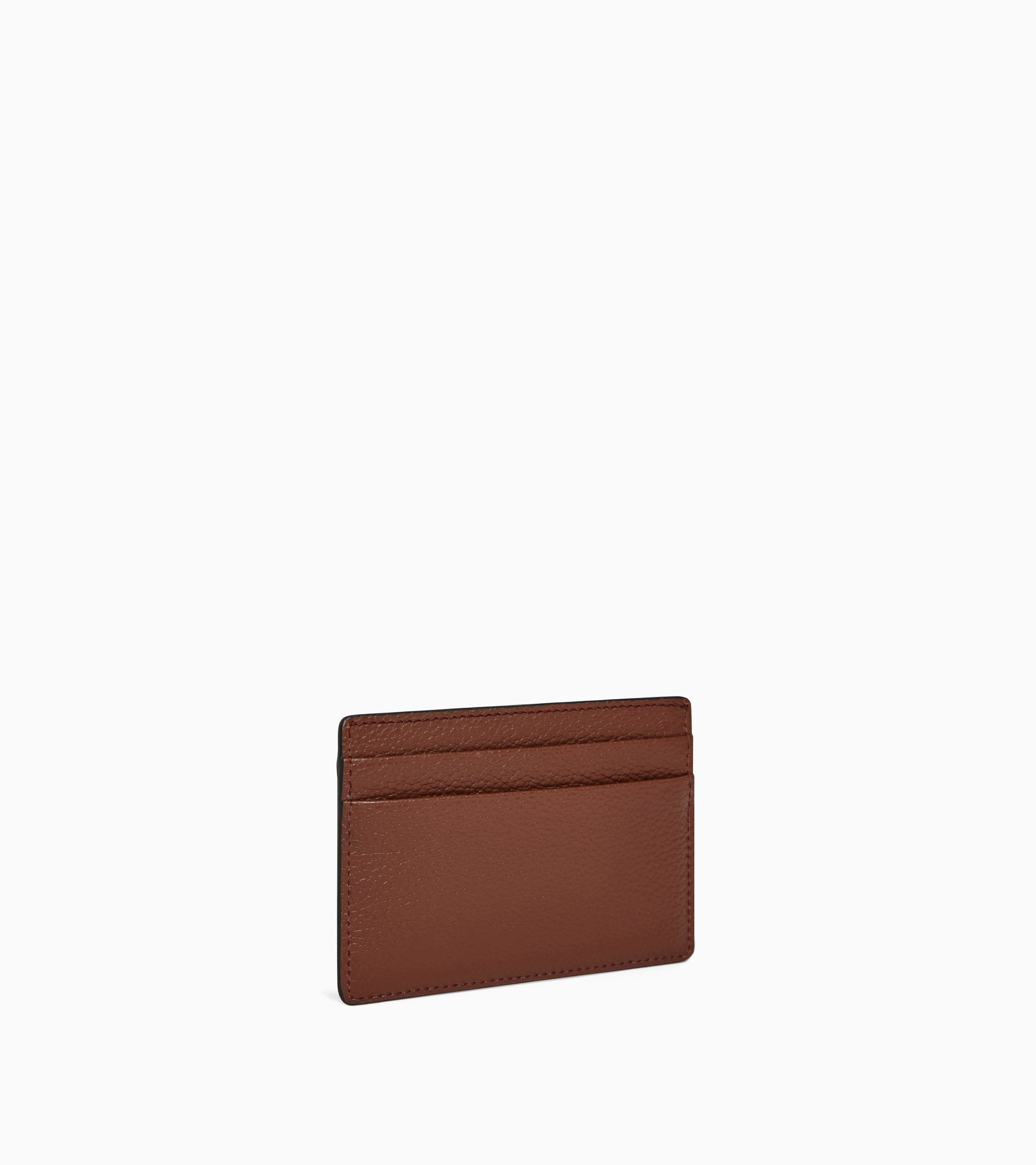 Emile card holder in grained leather