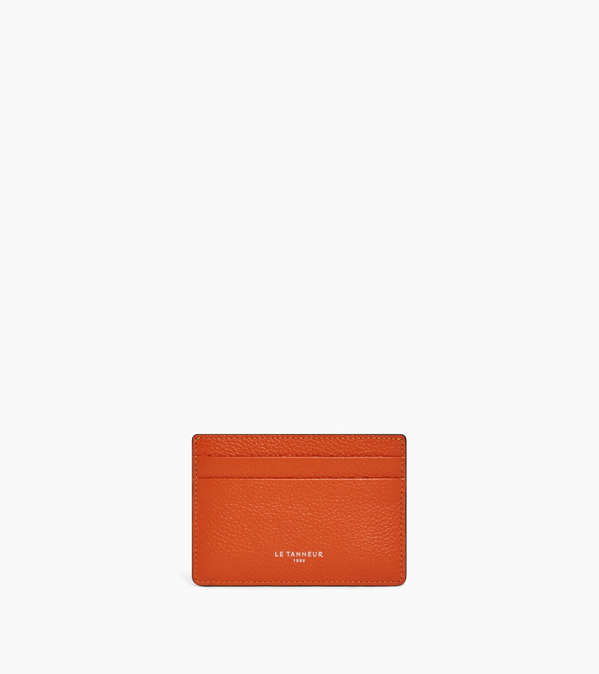 Emile card holder in grained leather