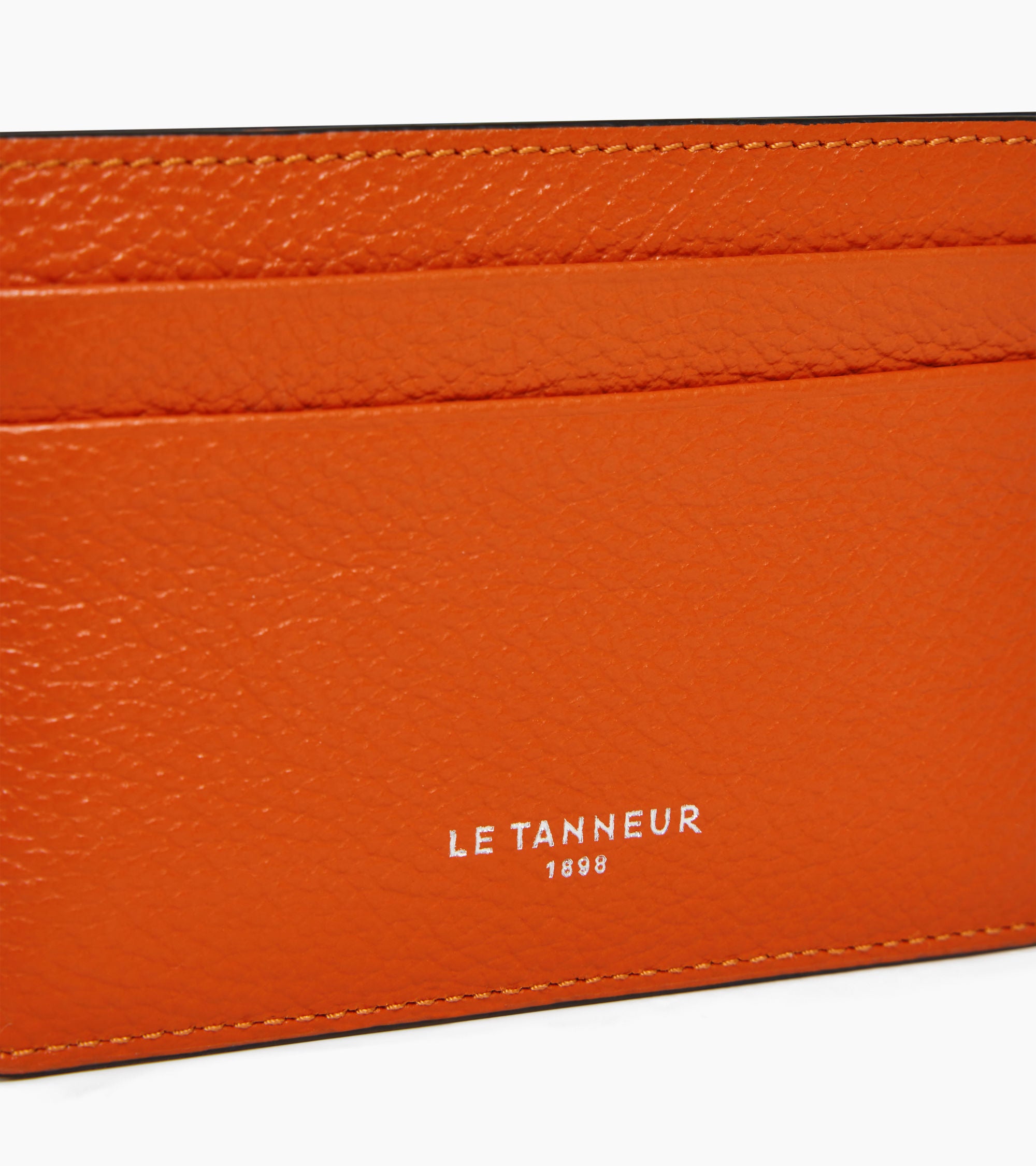 Emile card holder in grained leather