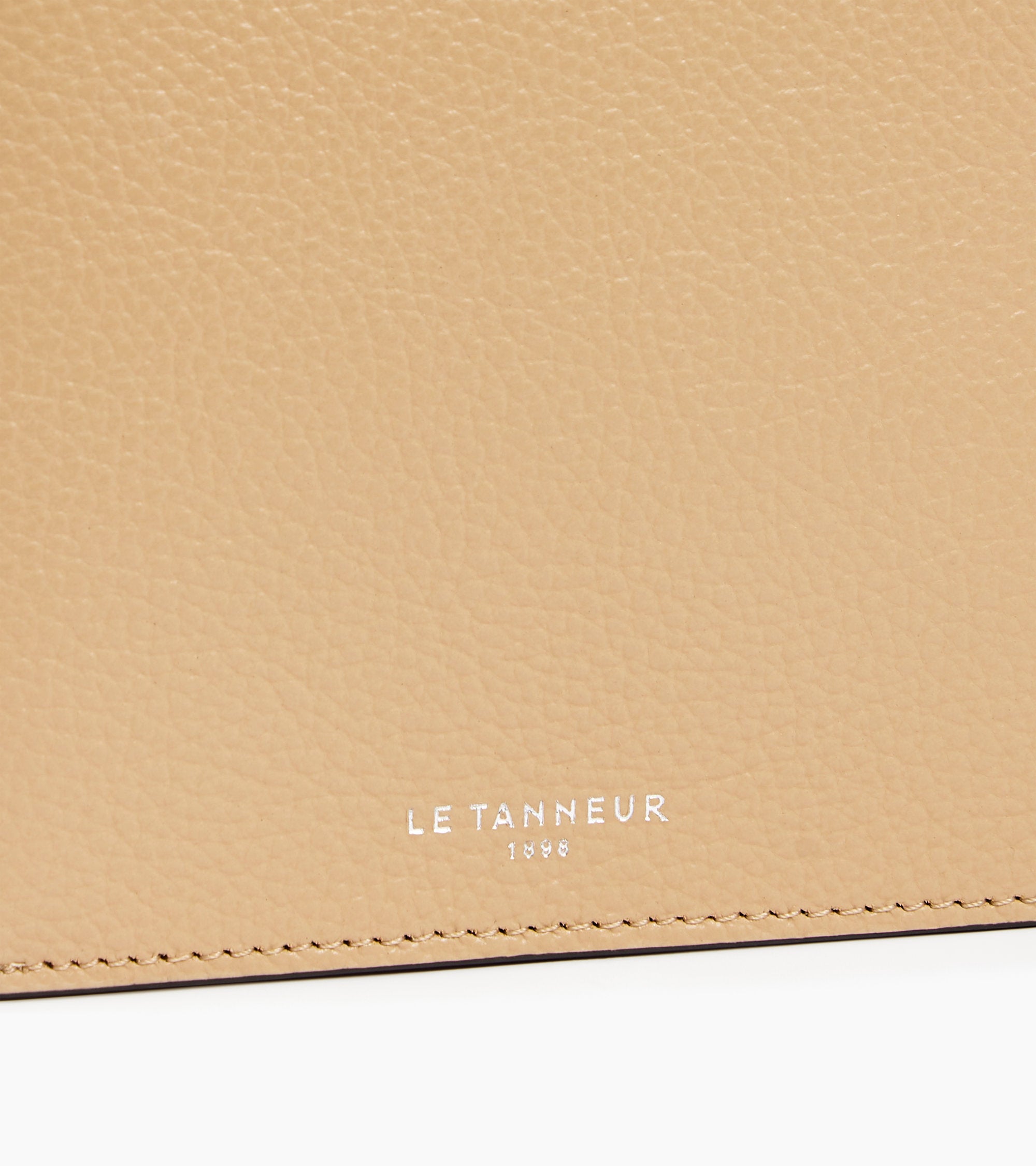 Emile card holder with bill pocket in grained leather