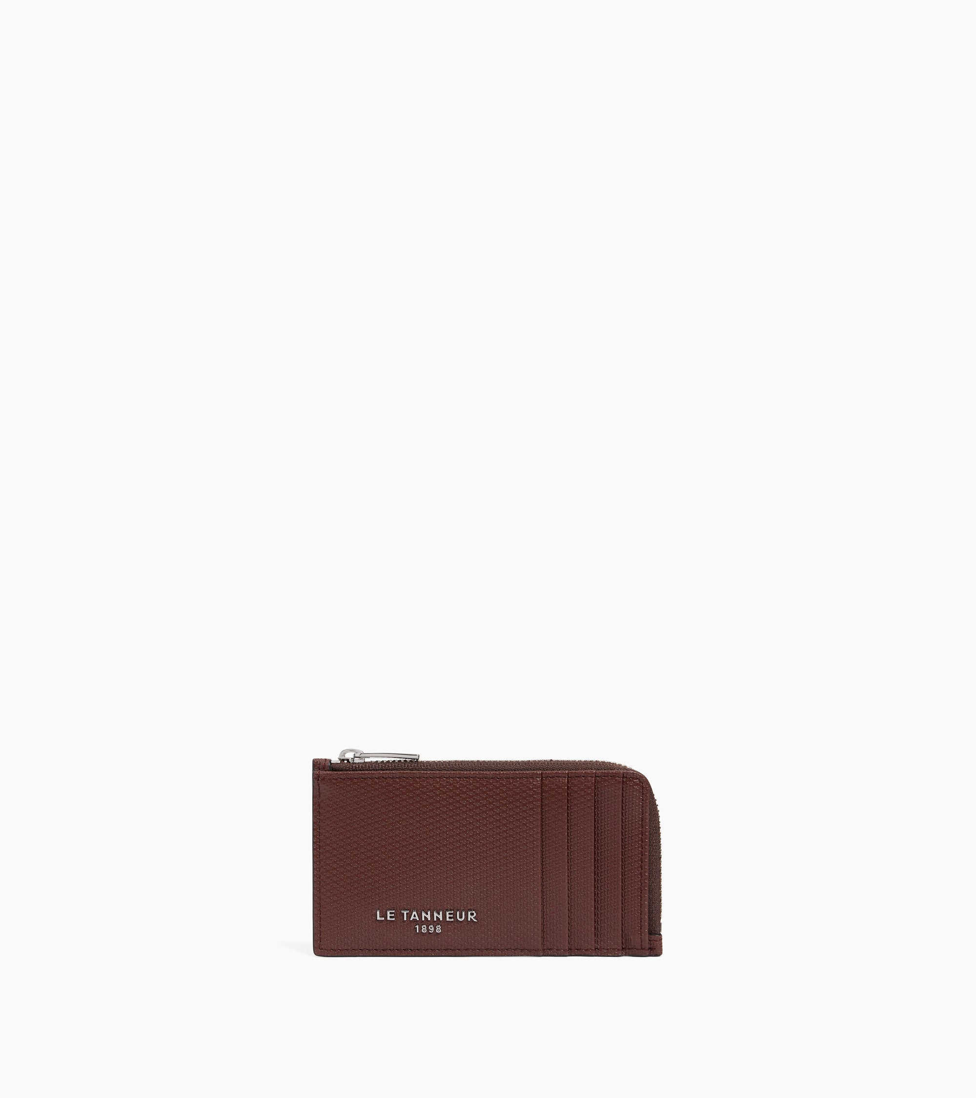 Emile L-zip card holder in signature T leather