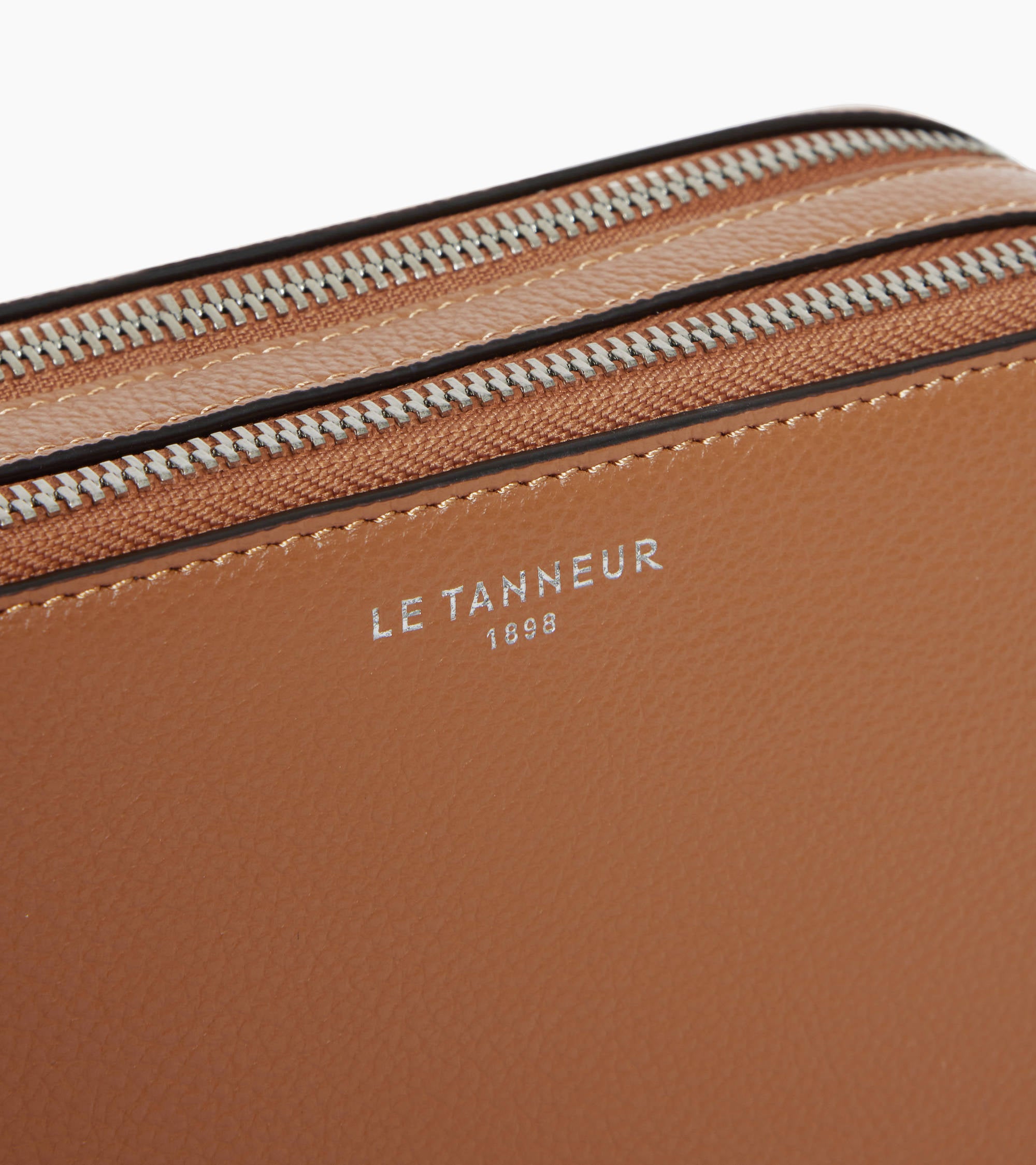 Emile small 2-compartment satchel in grained leather