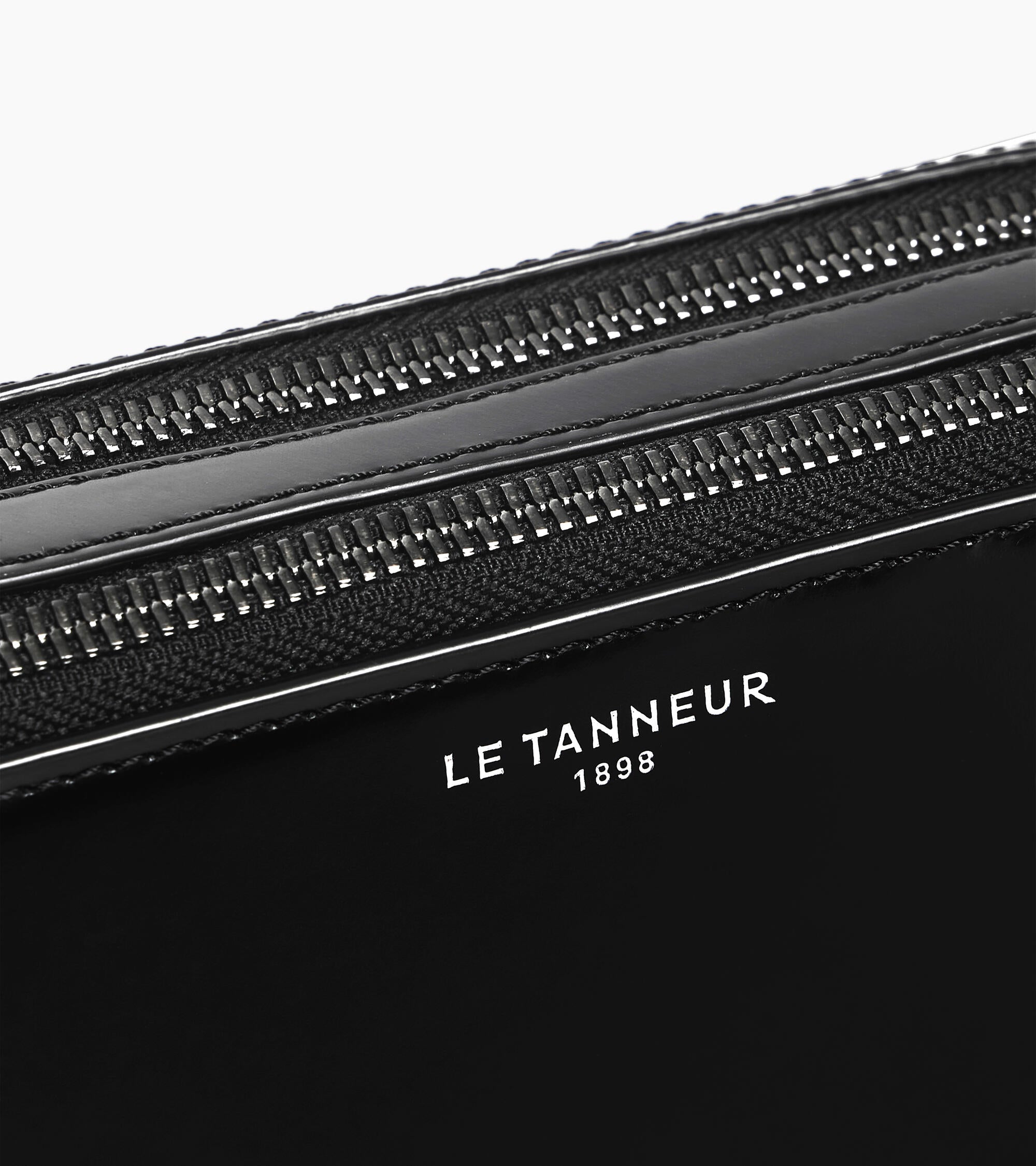 Emile small 2-compartment satchel in smooth box-effect leather
