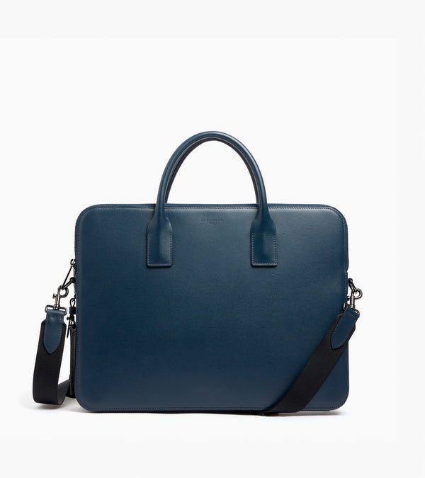 Emilie slim 15" briefcase in bonded leather